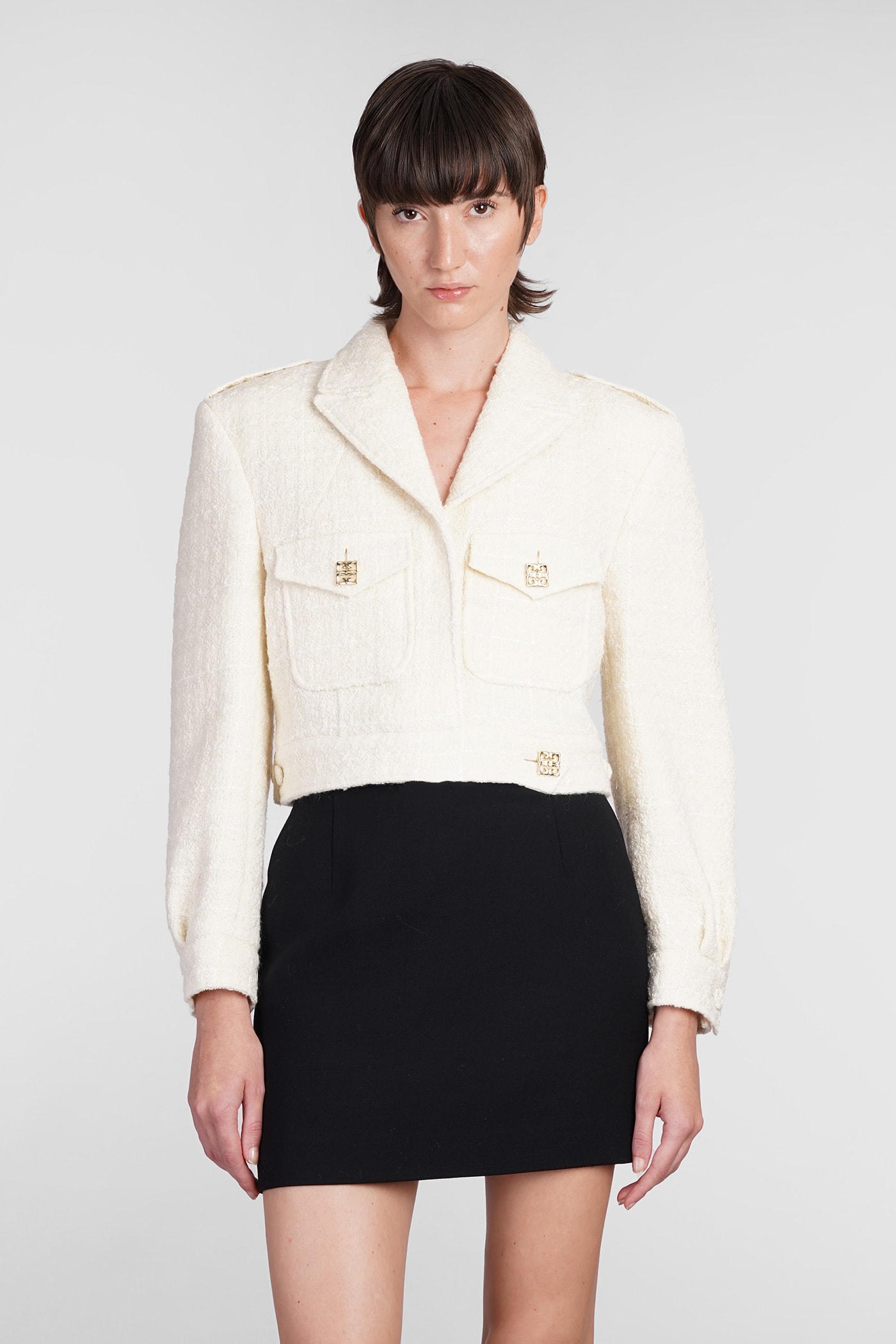 Shop Givenchy Blazer In Beige Wool