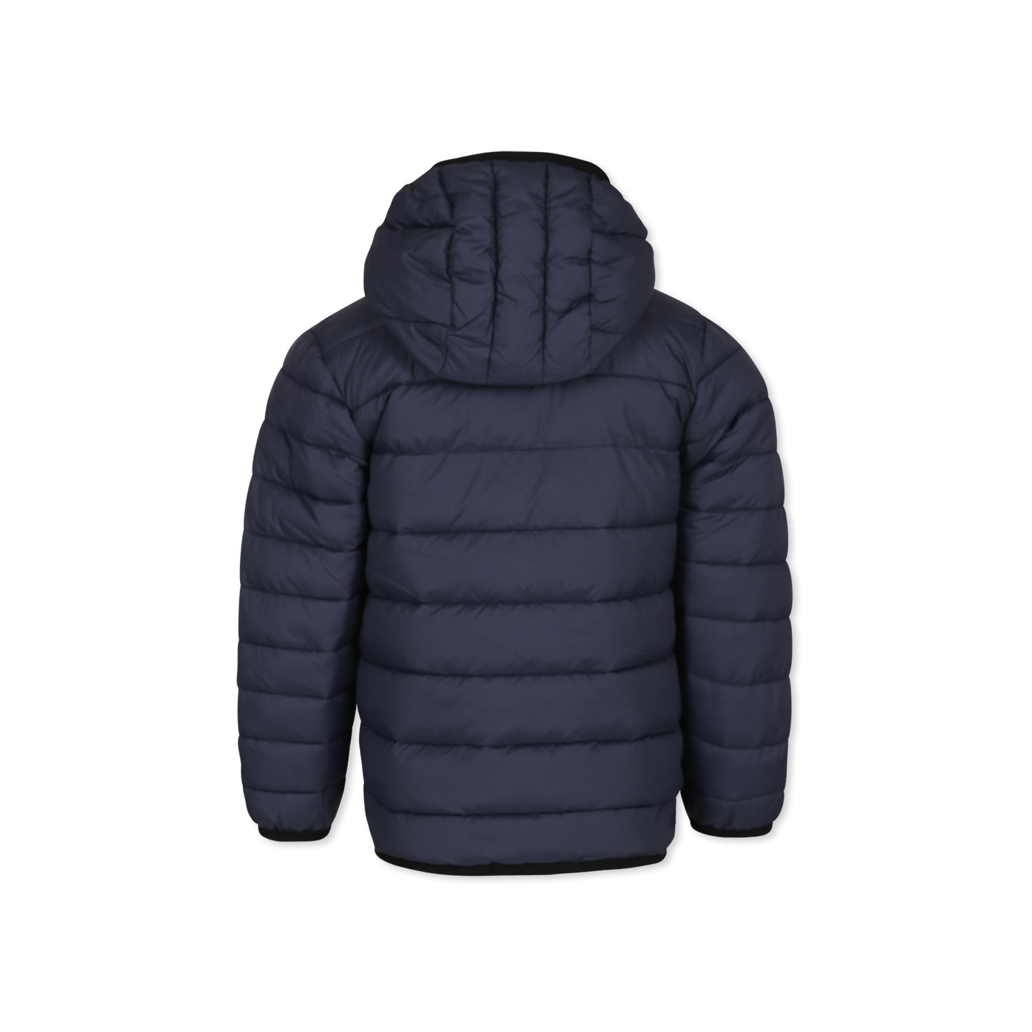 Timberland Blue Down Jacket For Boy With Logo In Blue