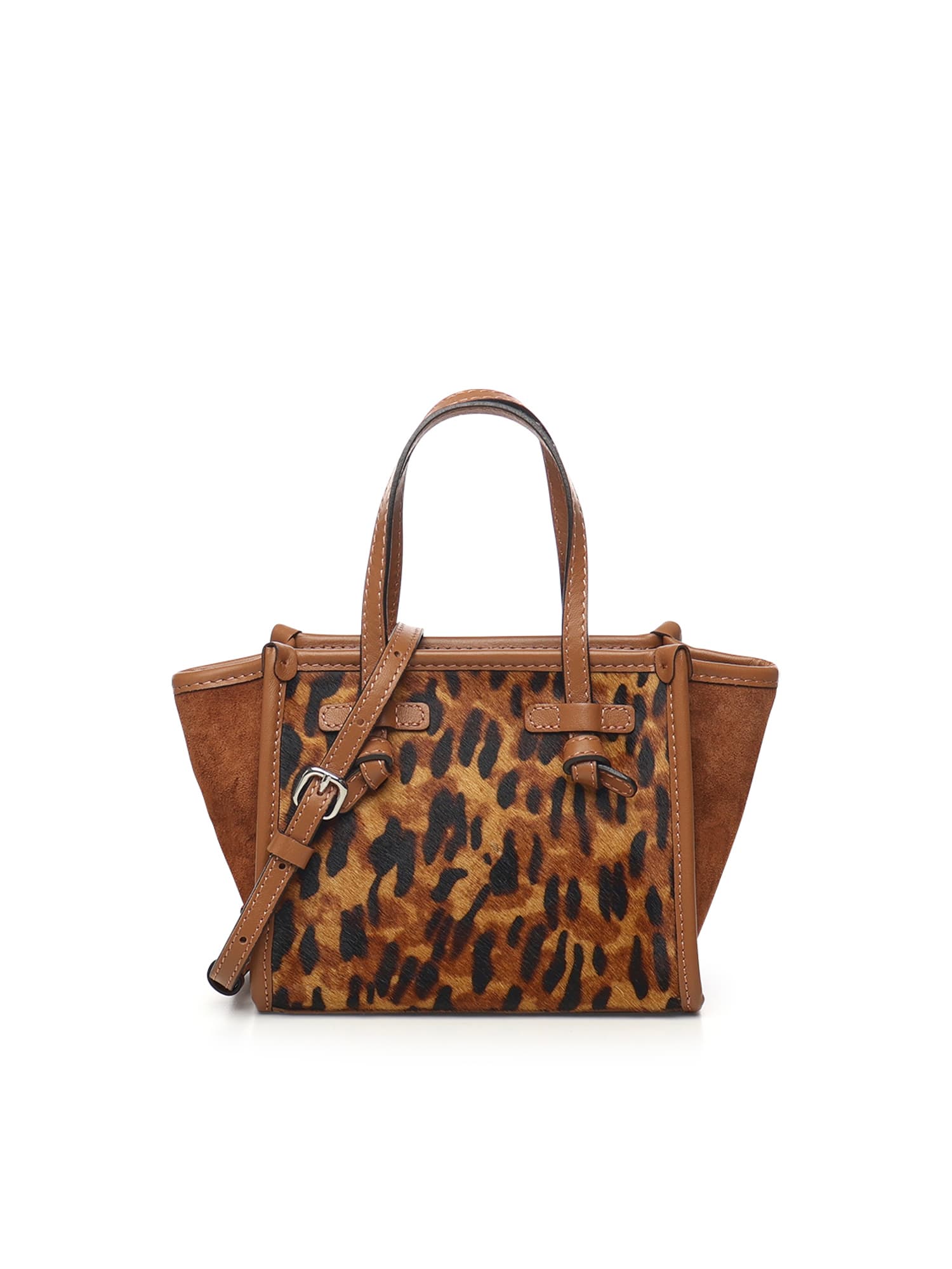 Gianni Chiarini Miss Marcella Mini Bag In Printed Leather In Brown