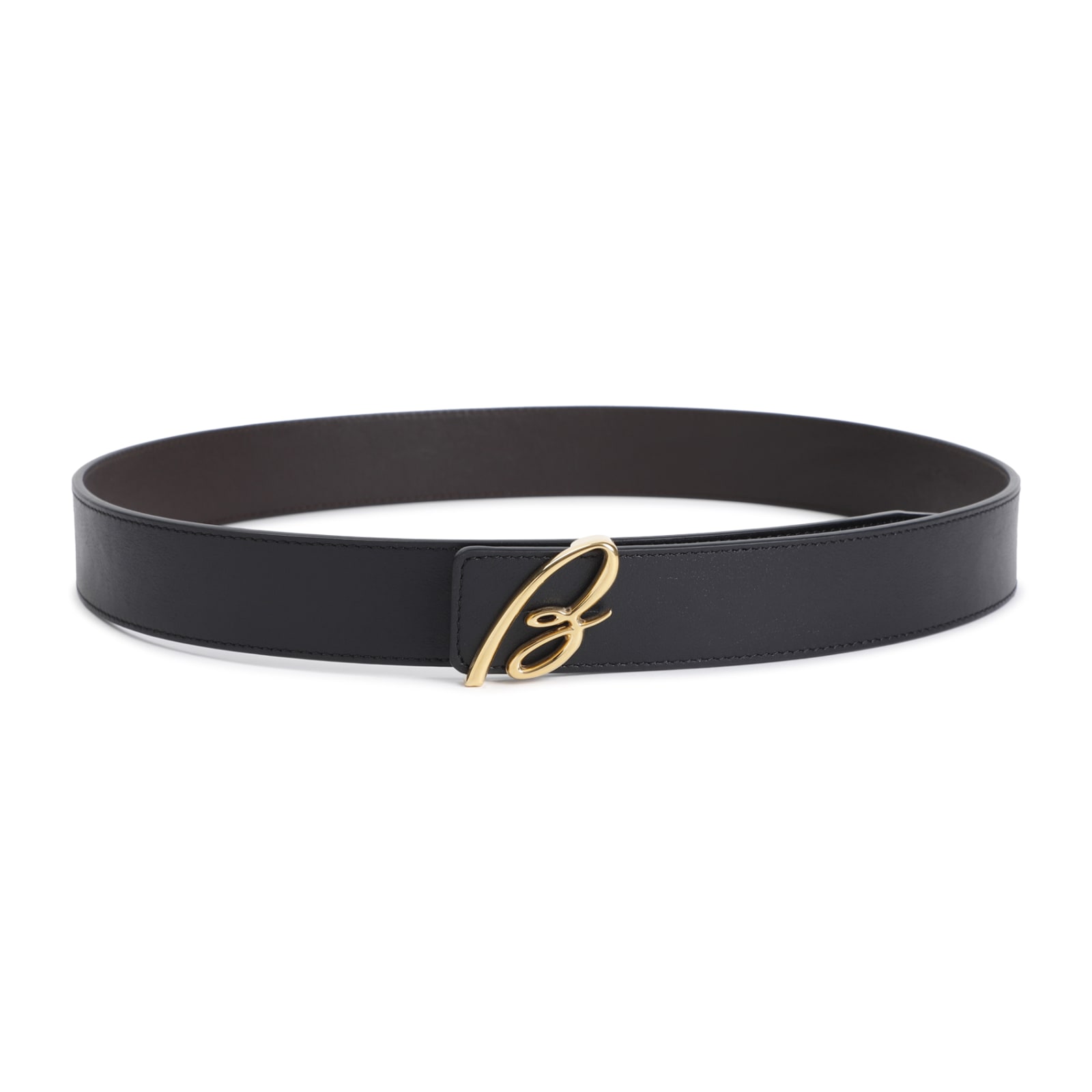 Shop Brioni Belt In Black Coffee