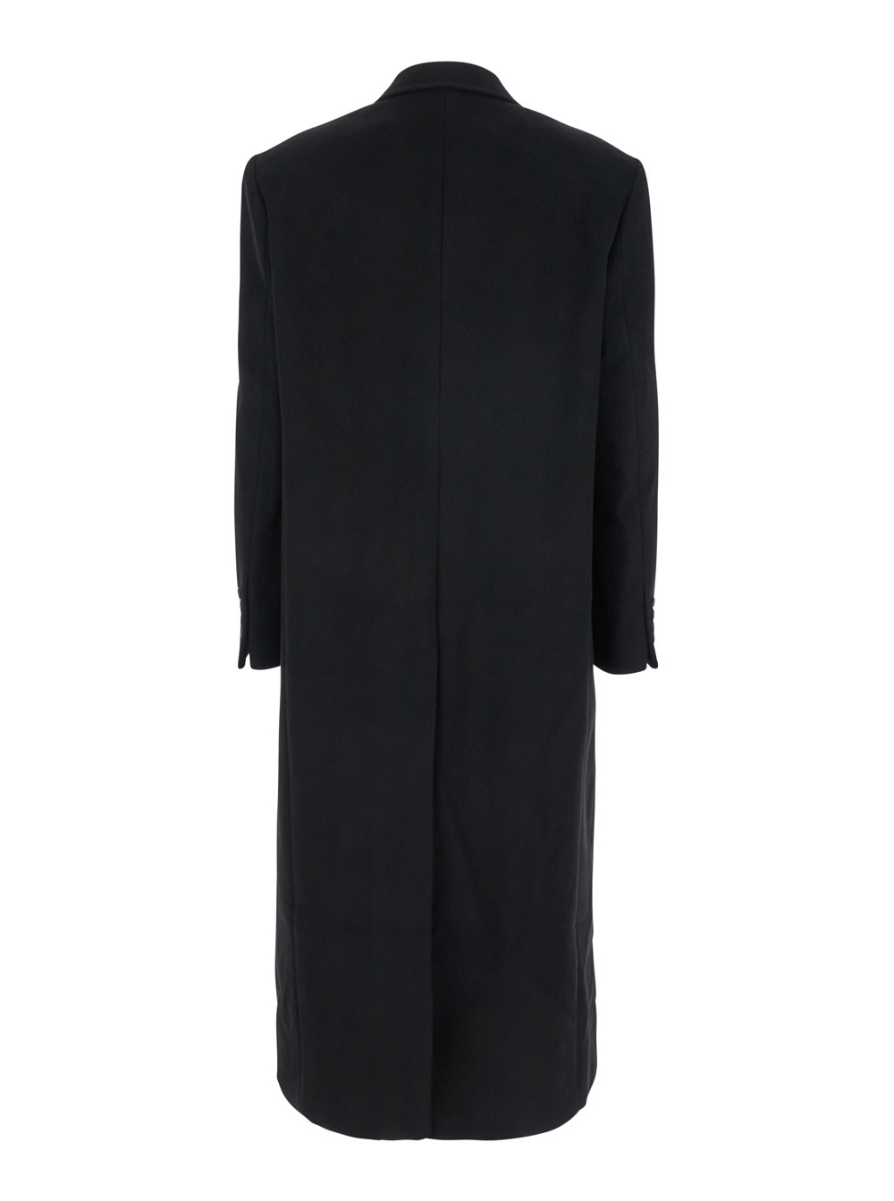 Shop Dunst Unisex 2-way 3 Button Cashmere Coat In Black