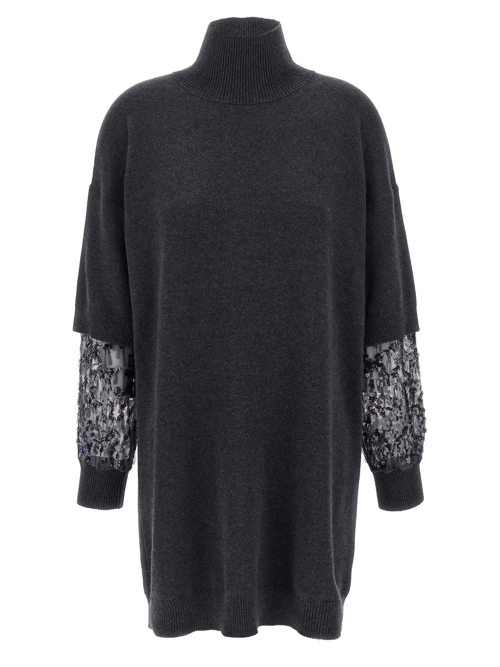 Sequin Sleeve Dress