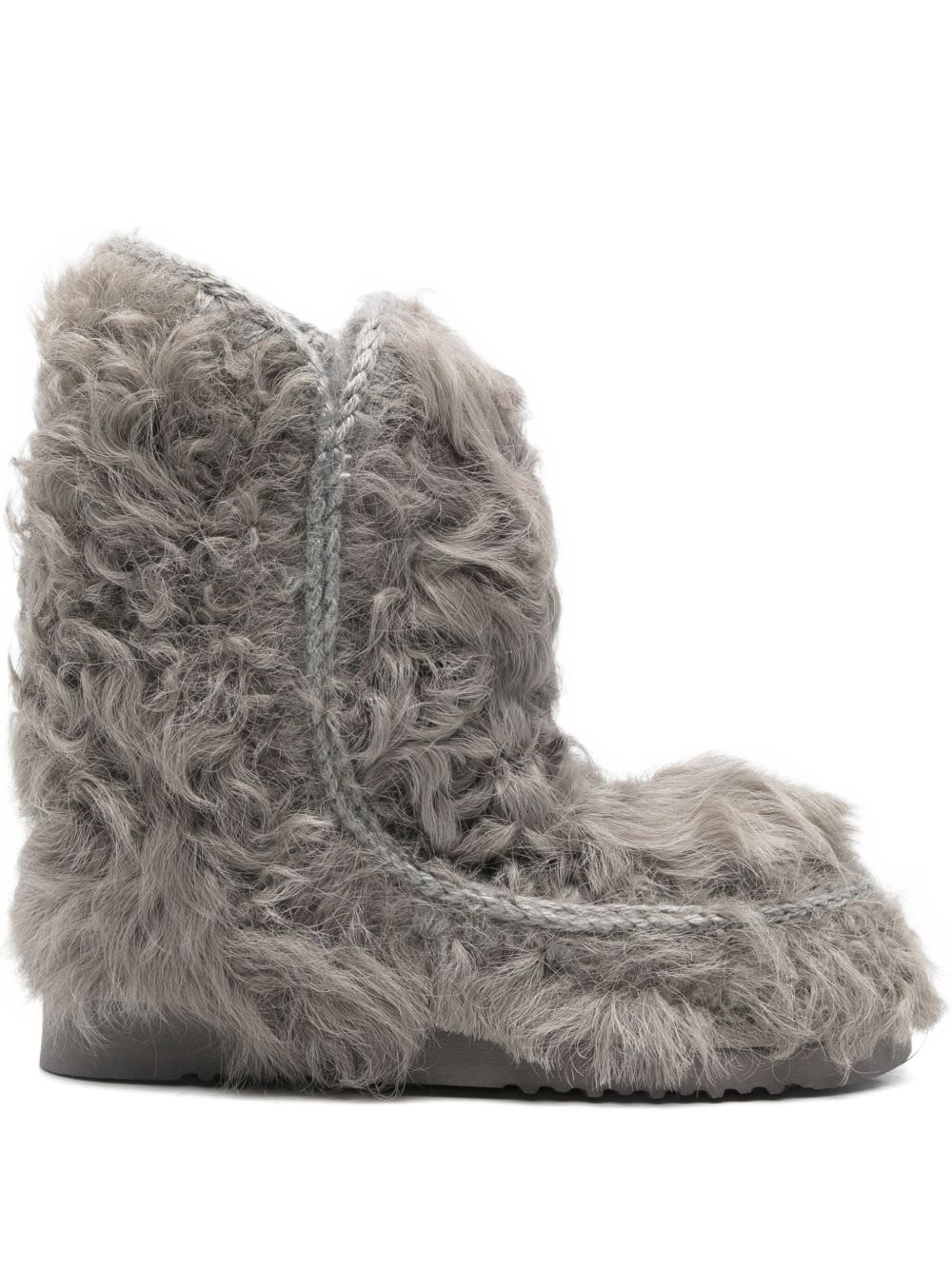 Mou Eskimo 18 Checkiang Fur Boots In Gray