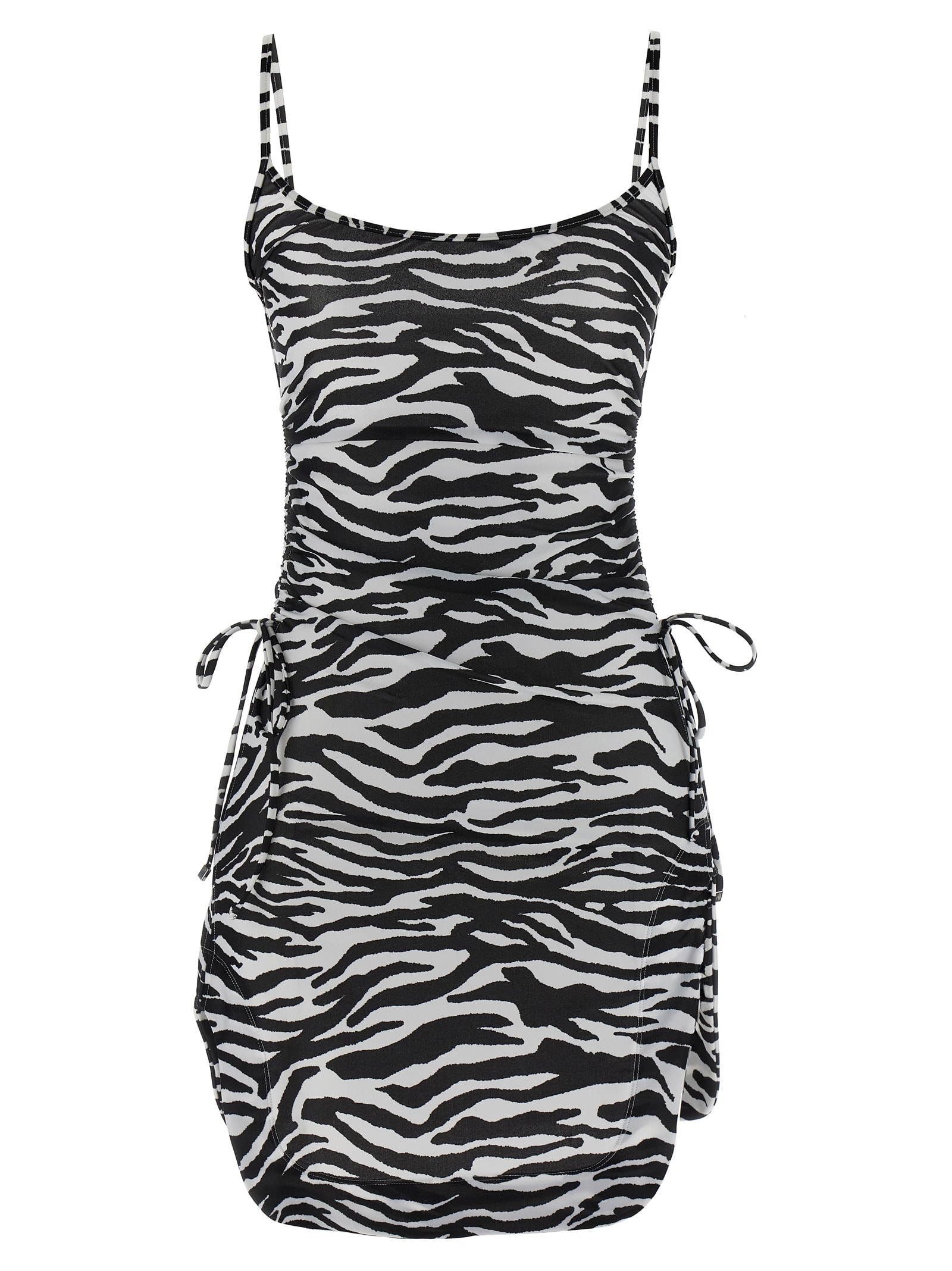 Attico Zebra Beach Cover-up In Stretch Fabric