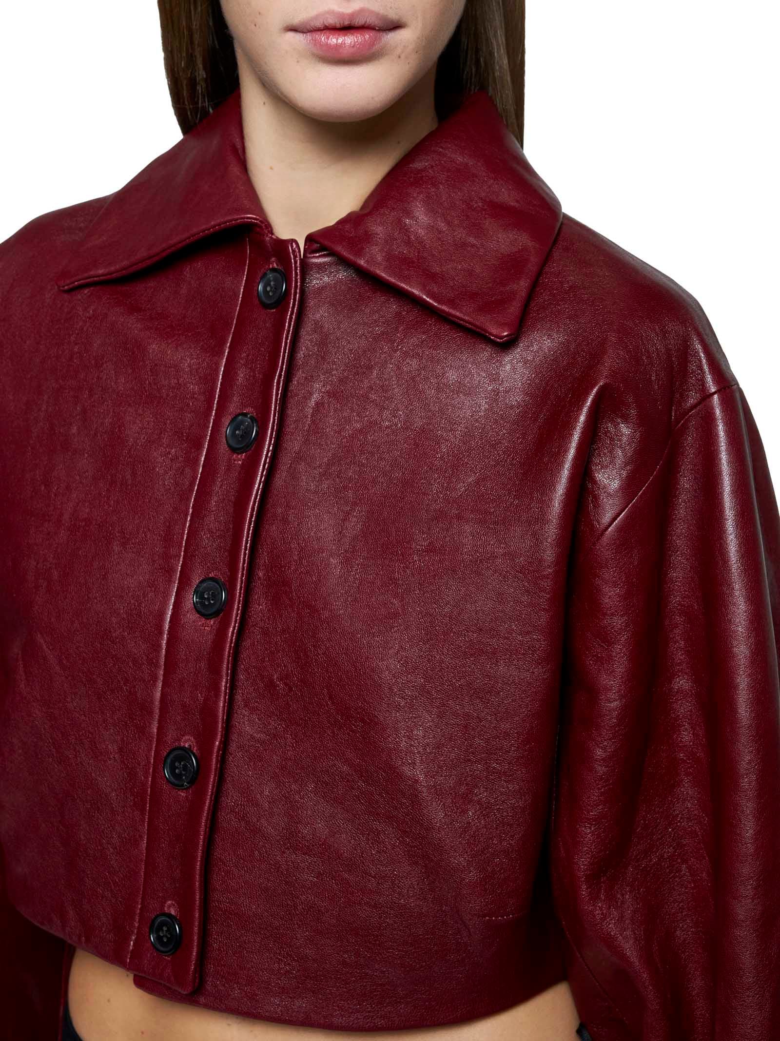 Shop Khaite Jacket In Oxblood