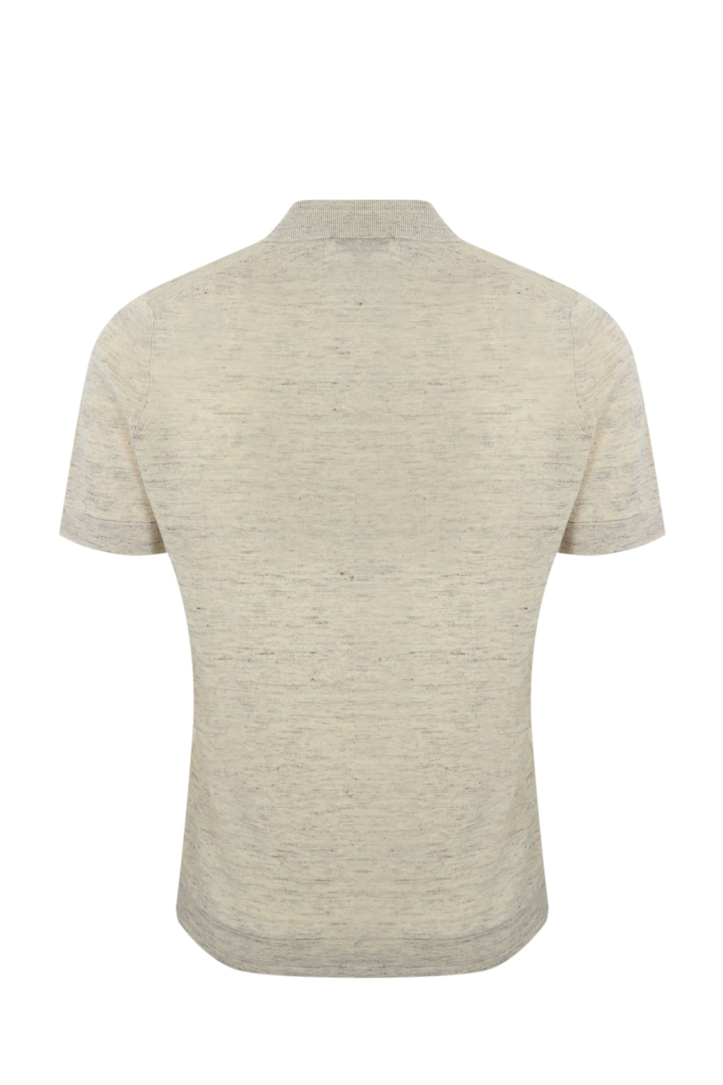 Brunello Cucinelli Polo Shirt In Linen And Cotton In Juta