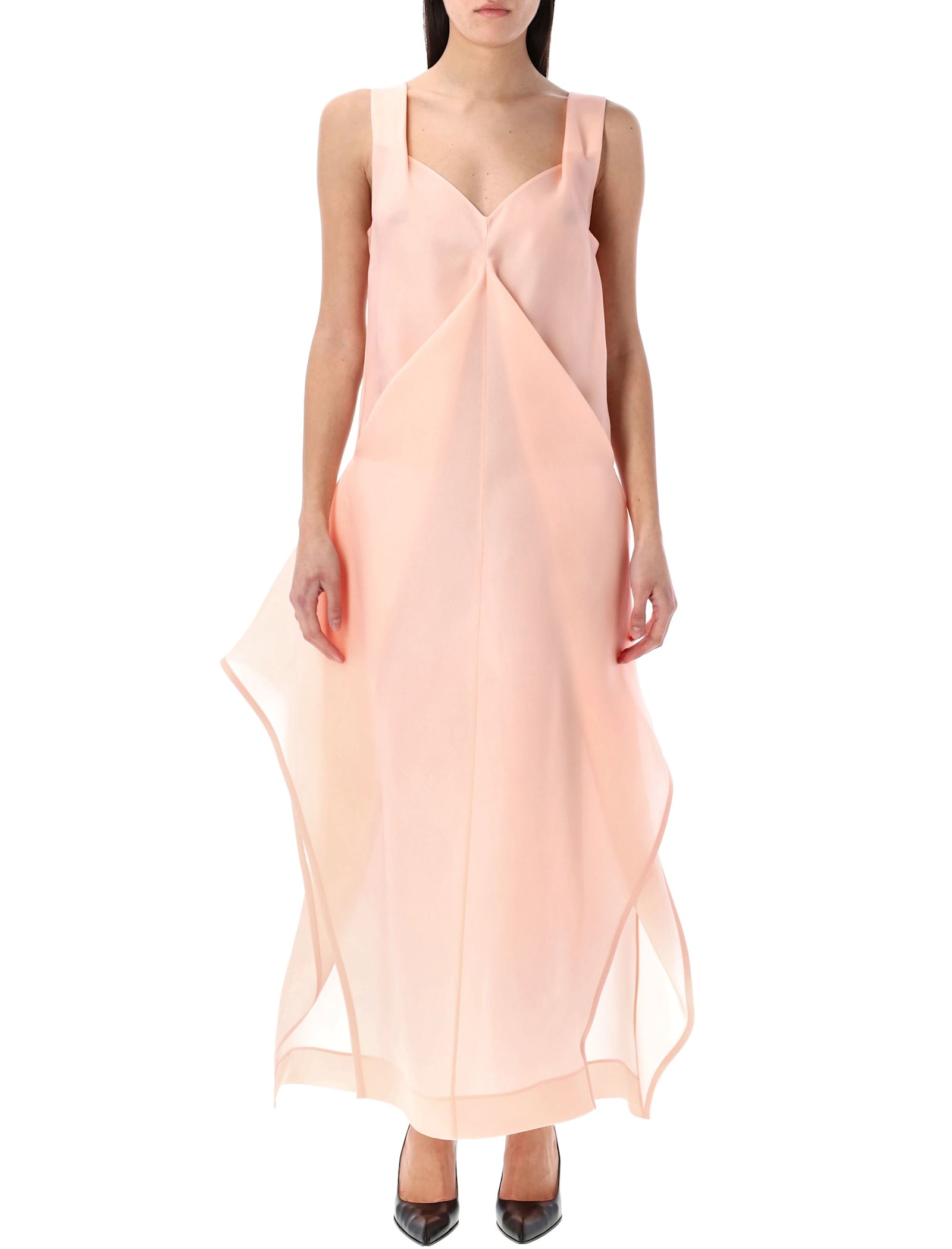 Khaite Women's Kenith Silk Dress In Soft Pink