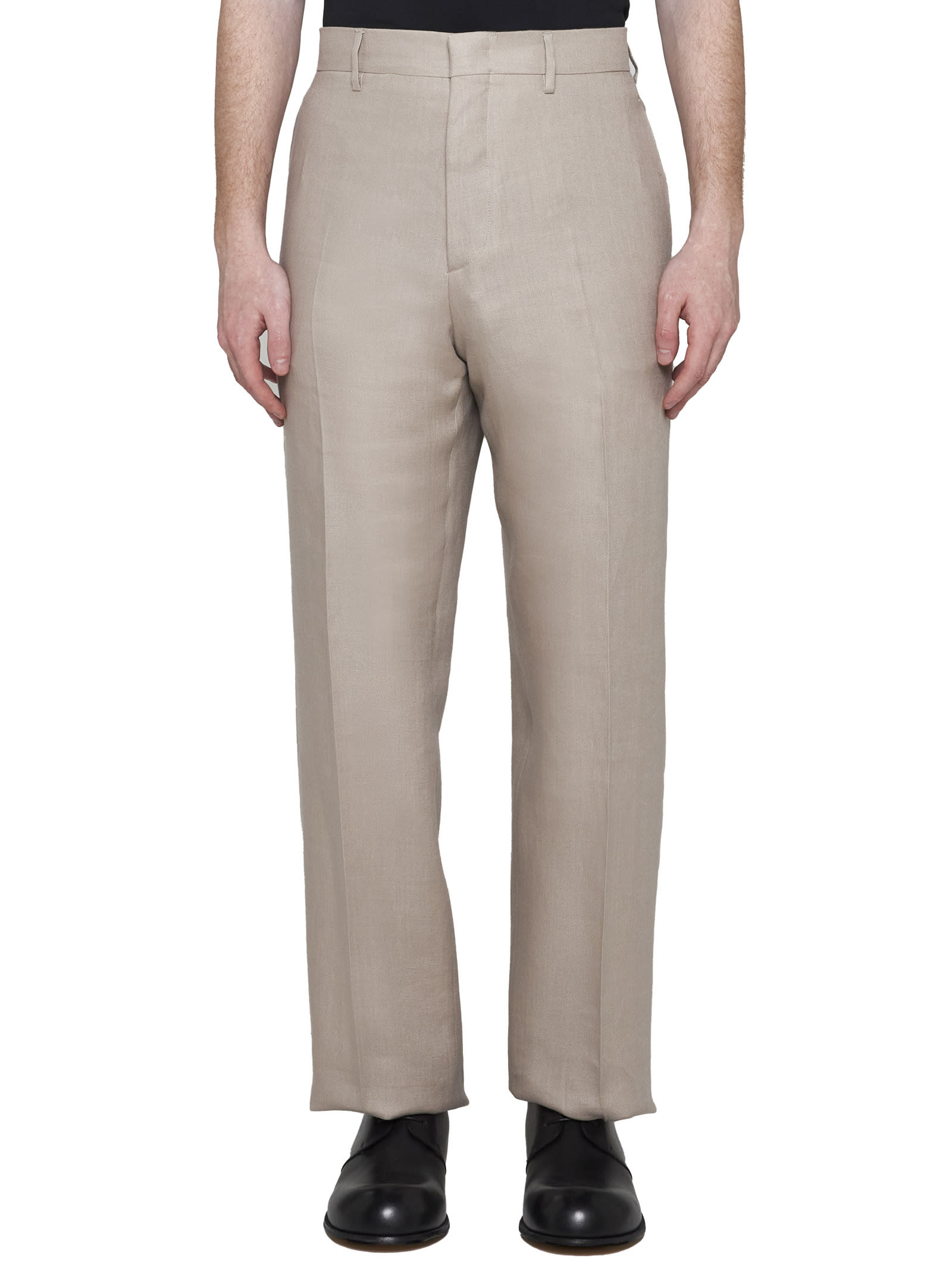 Shop Tagliatore Pants In Dove Grey