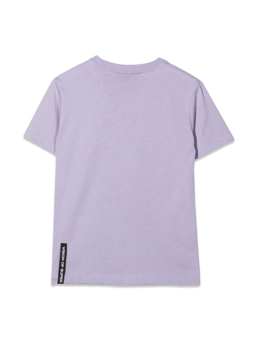 Shop Vision Of Super Lilac Kids T-shirt With Tongue Print