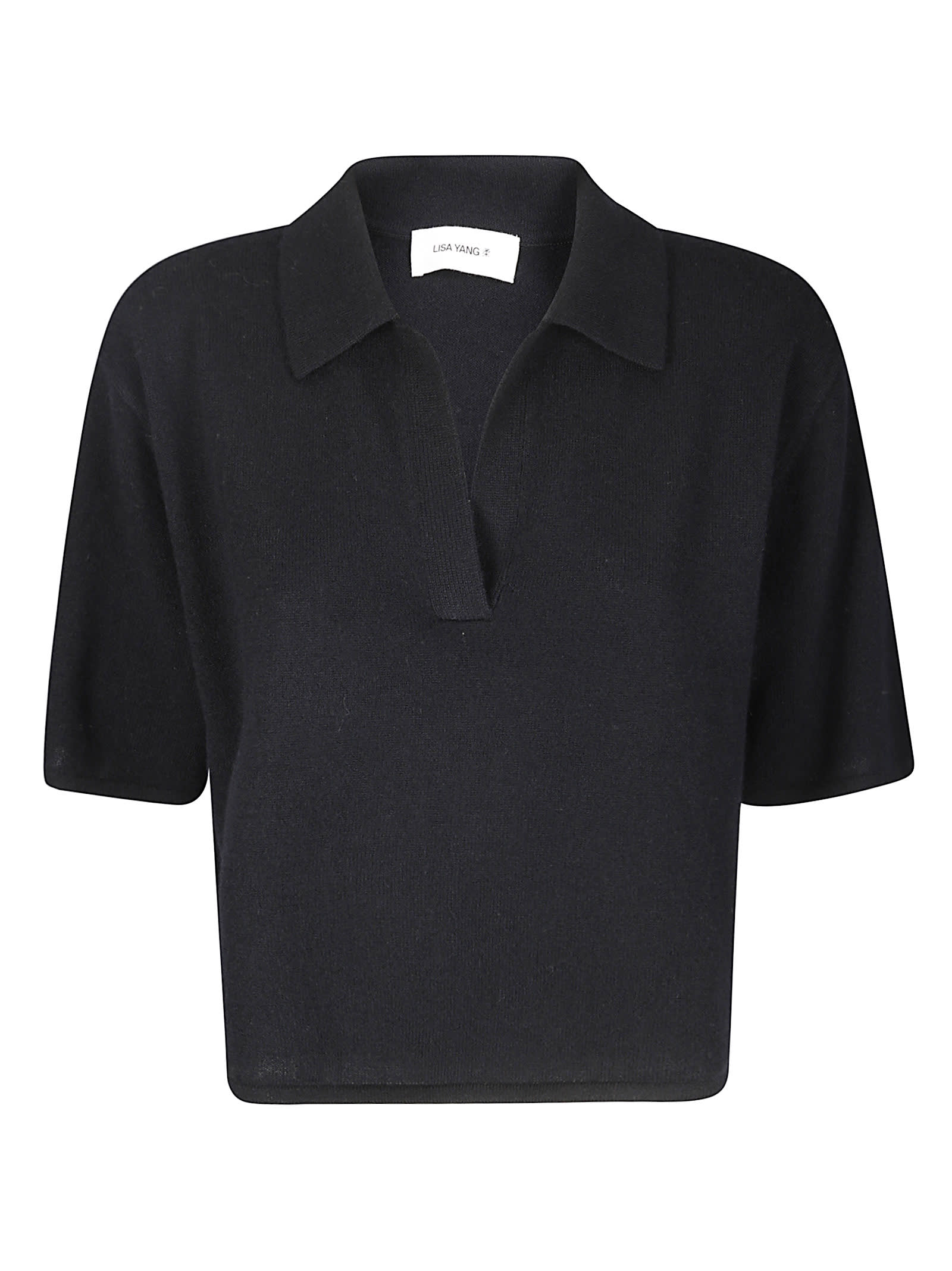 Lisa Yang Polo-neck Cashmere Sweater In Black
