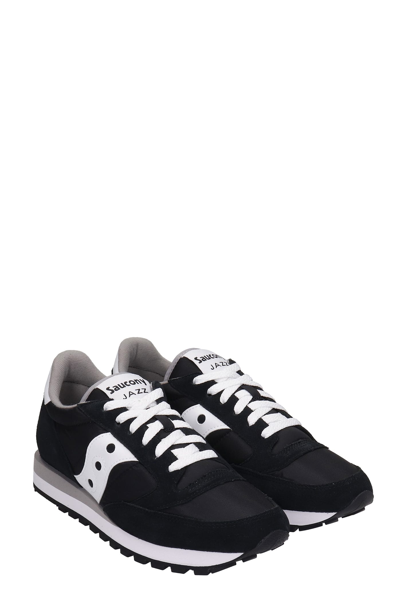 Shop Saucony Jazz Original Sneakers In Black Suede And Fabric In Blk/wht