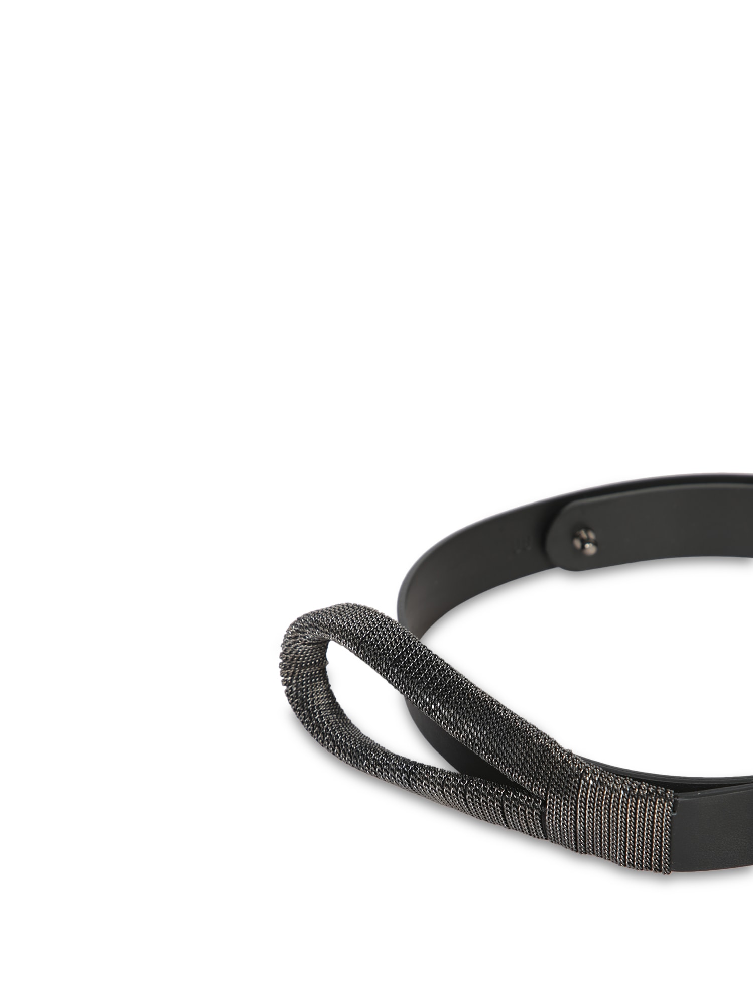 Shop Orciani Nappa Chain Black Belt