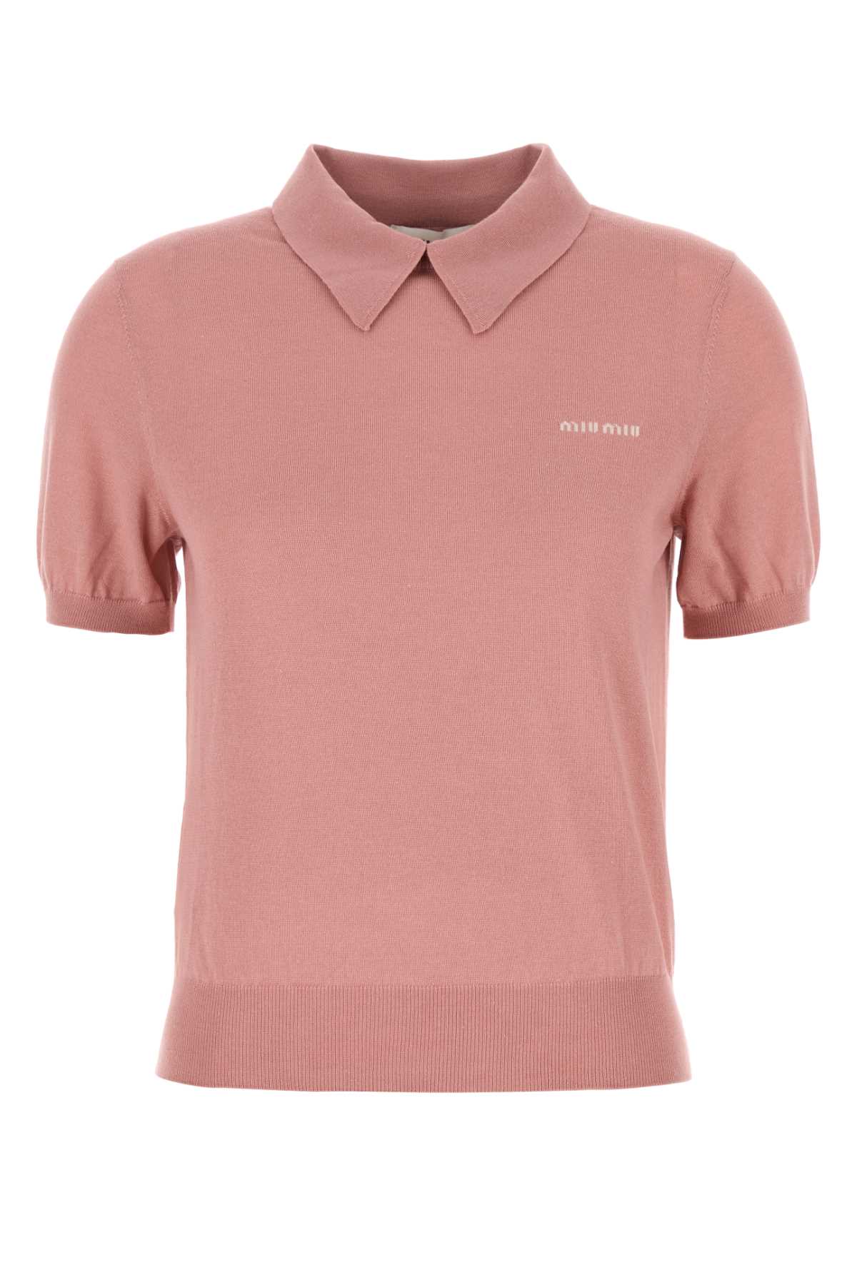 Pink Cashmere Blend Polo Shirt