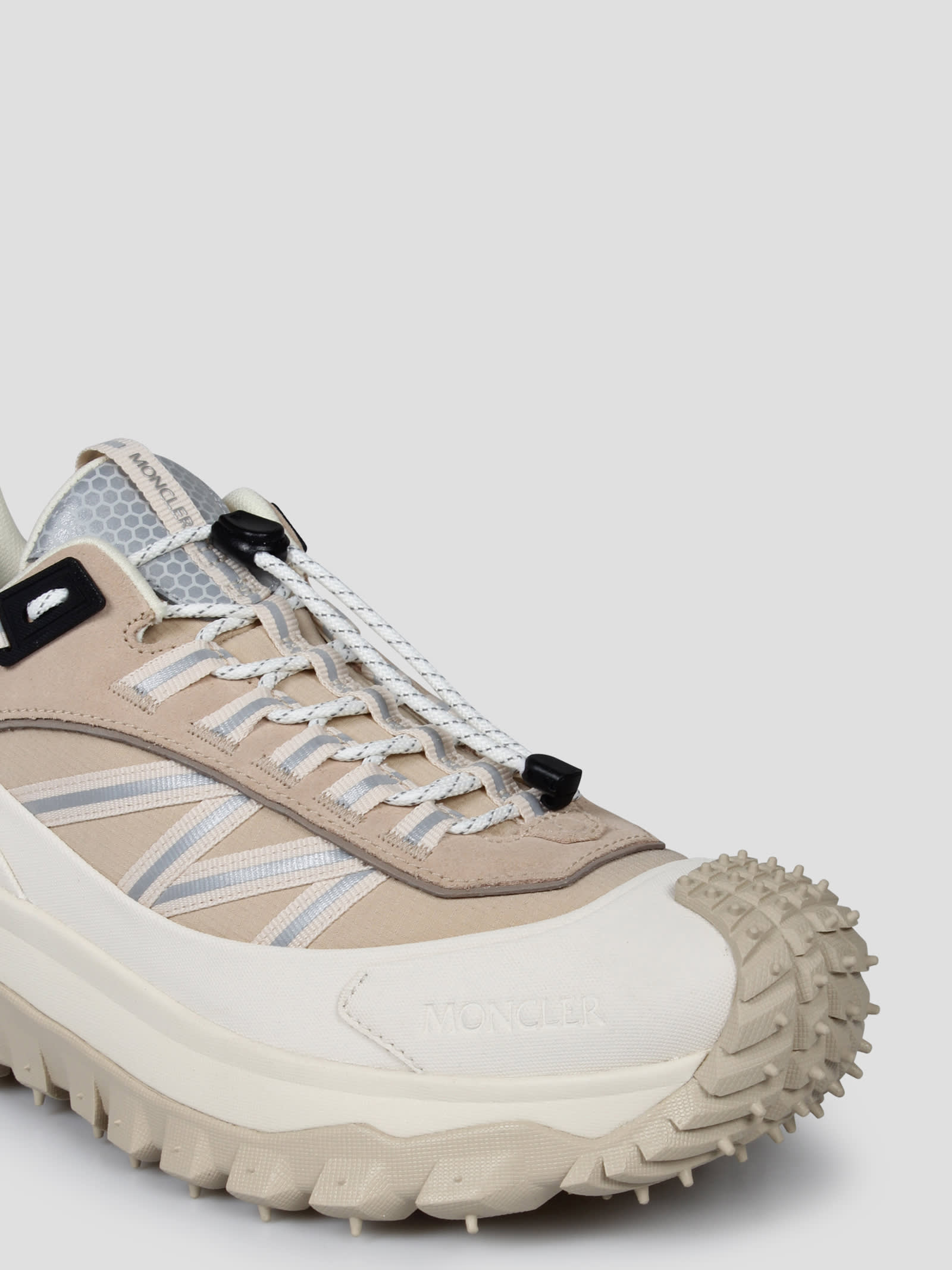 Shop Moncler Trailgrip Sneakers In Nude & Neutrals