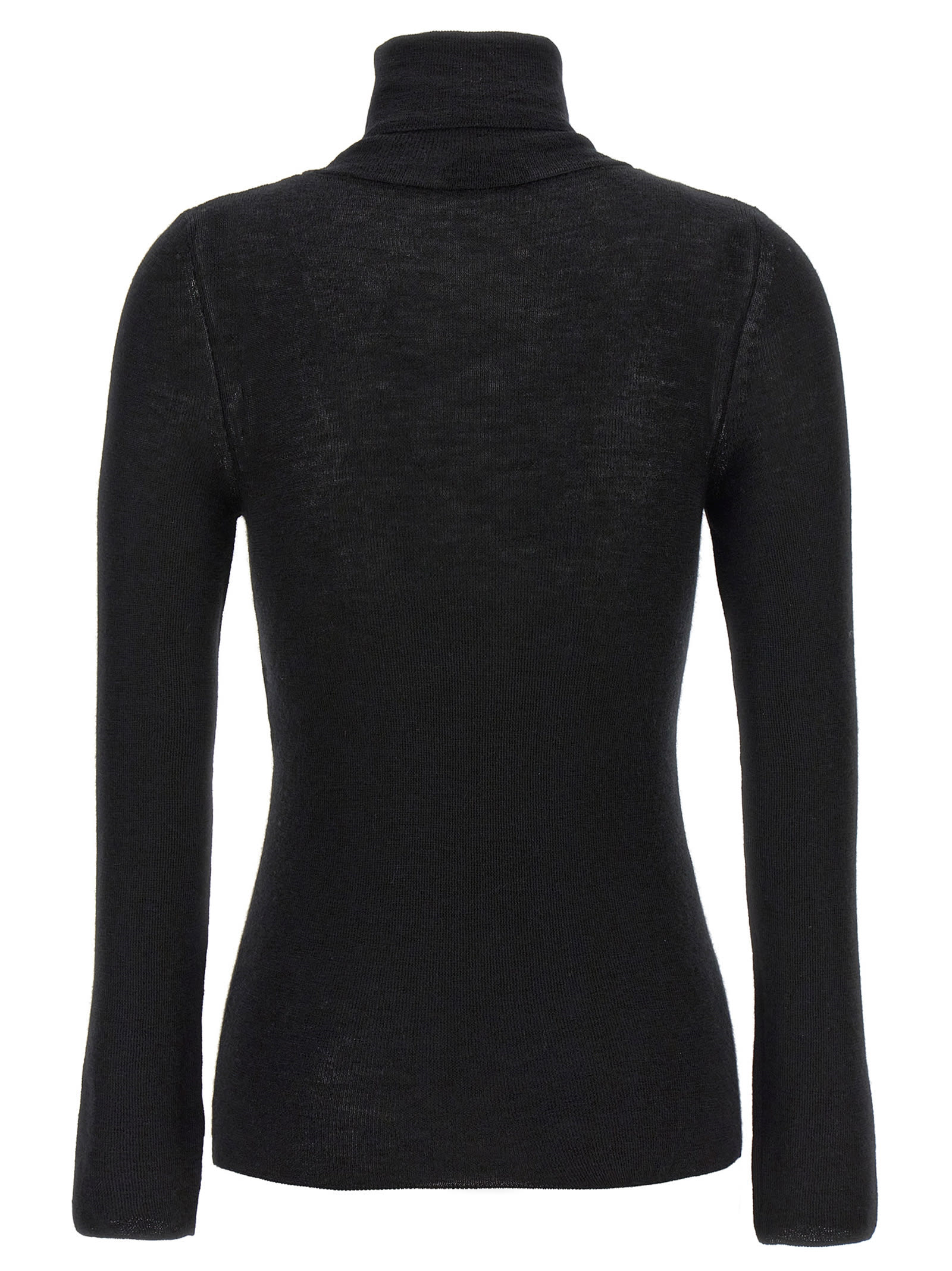 Shop Tom Ford Silk Cashmere Turtleneck Sweater In Black