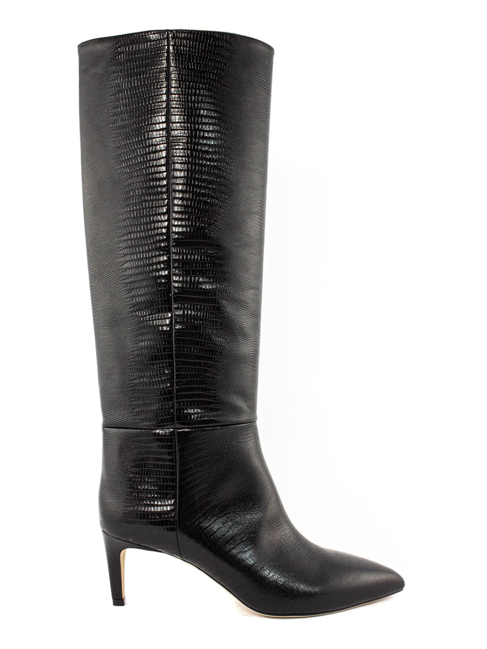 Paris Texas Black Leather High Boots