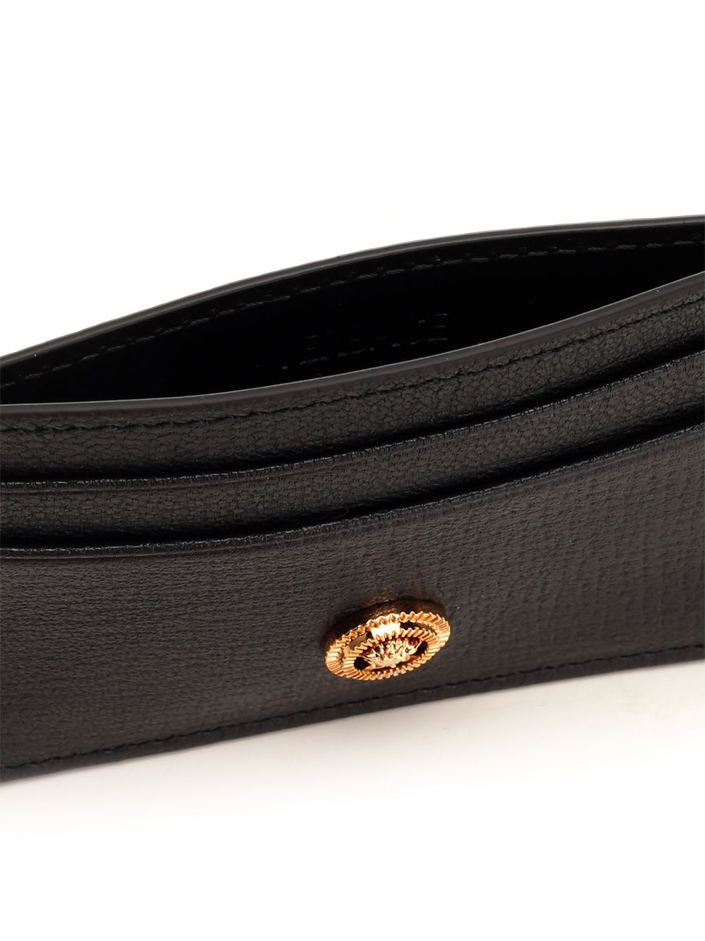 Shop Versace The Medusa Card Holder In Blackgold