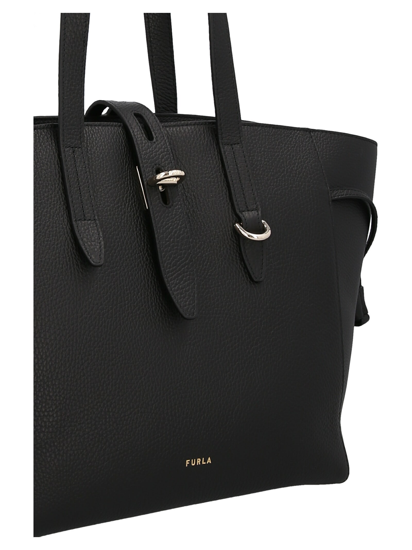 Shop Furla Net M Shoulder Bag In Nero
