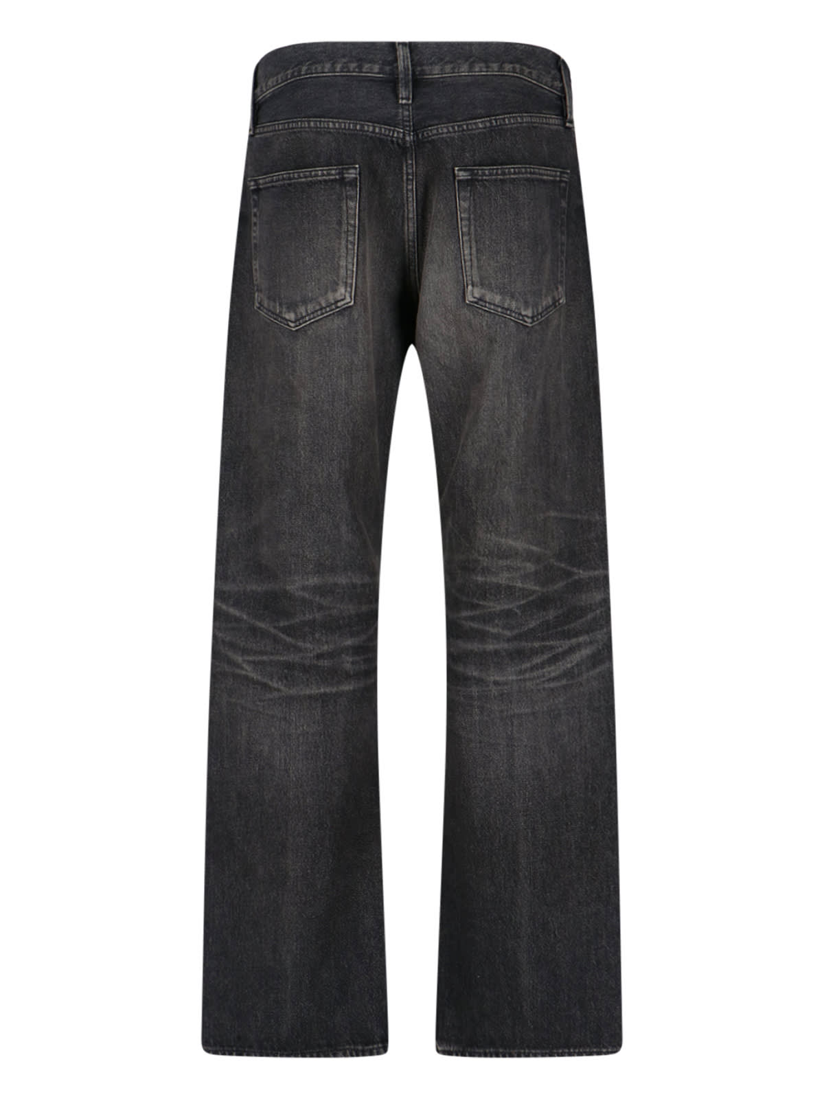 Fear Of God Straight-leg Distressed Jeans In Black