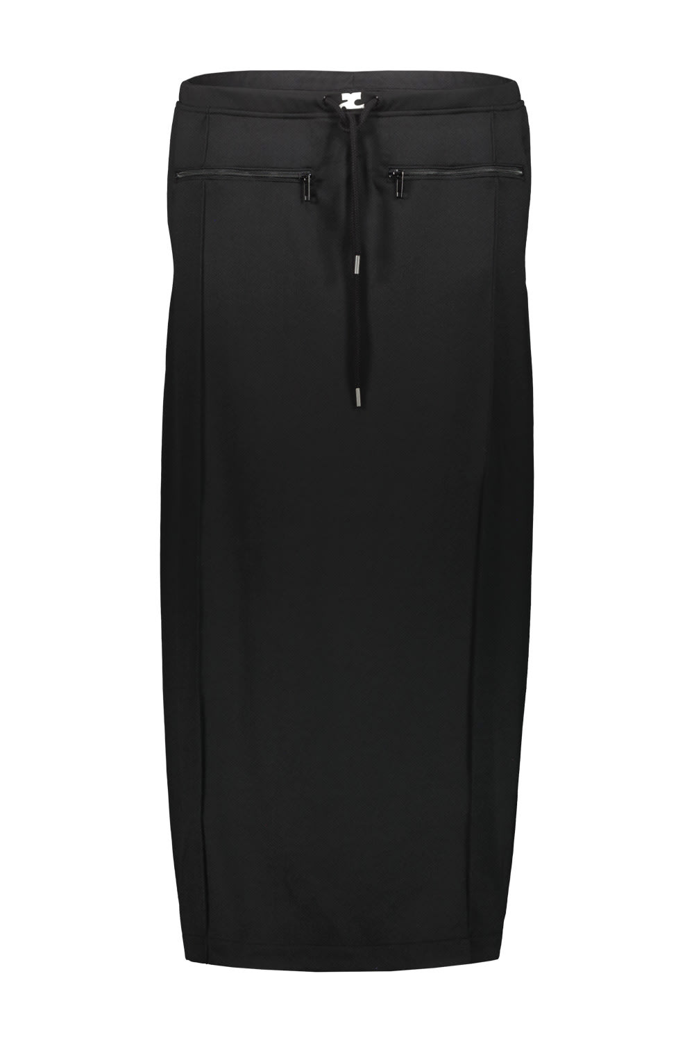 Shop Courrèges Long Skirt Tracksuit In Black