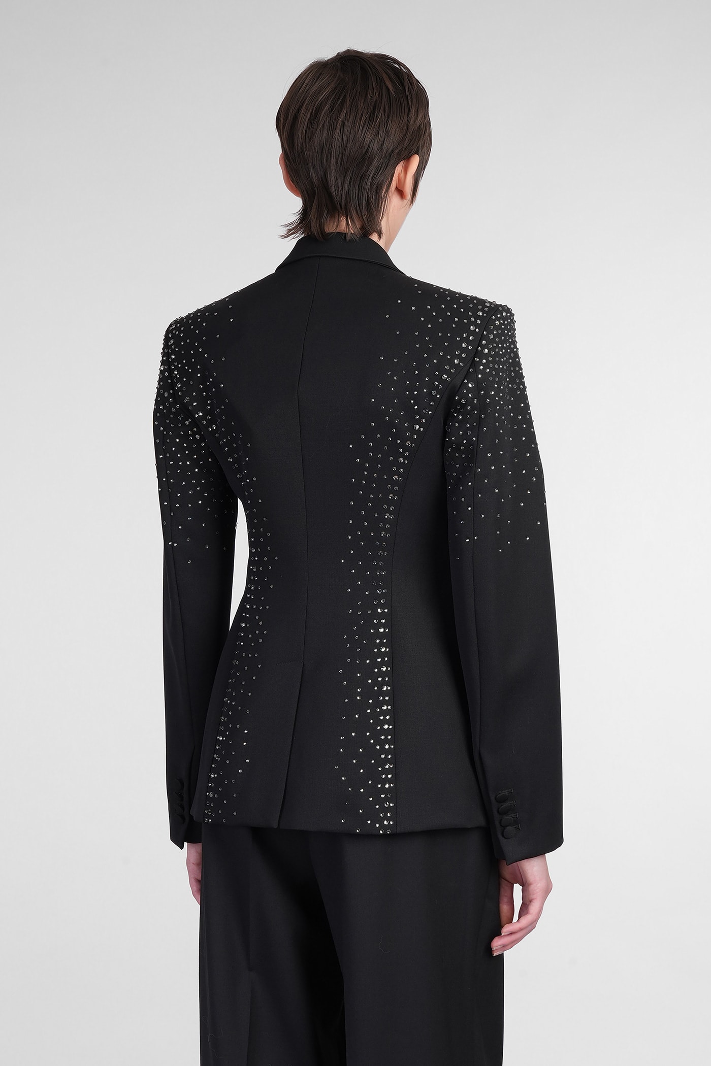 Attico Blazer In Black Wool