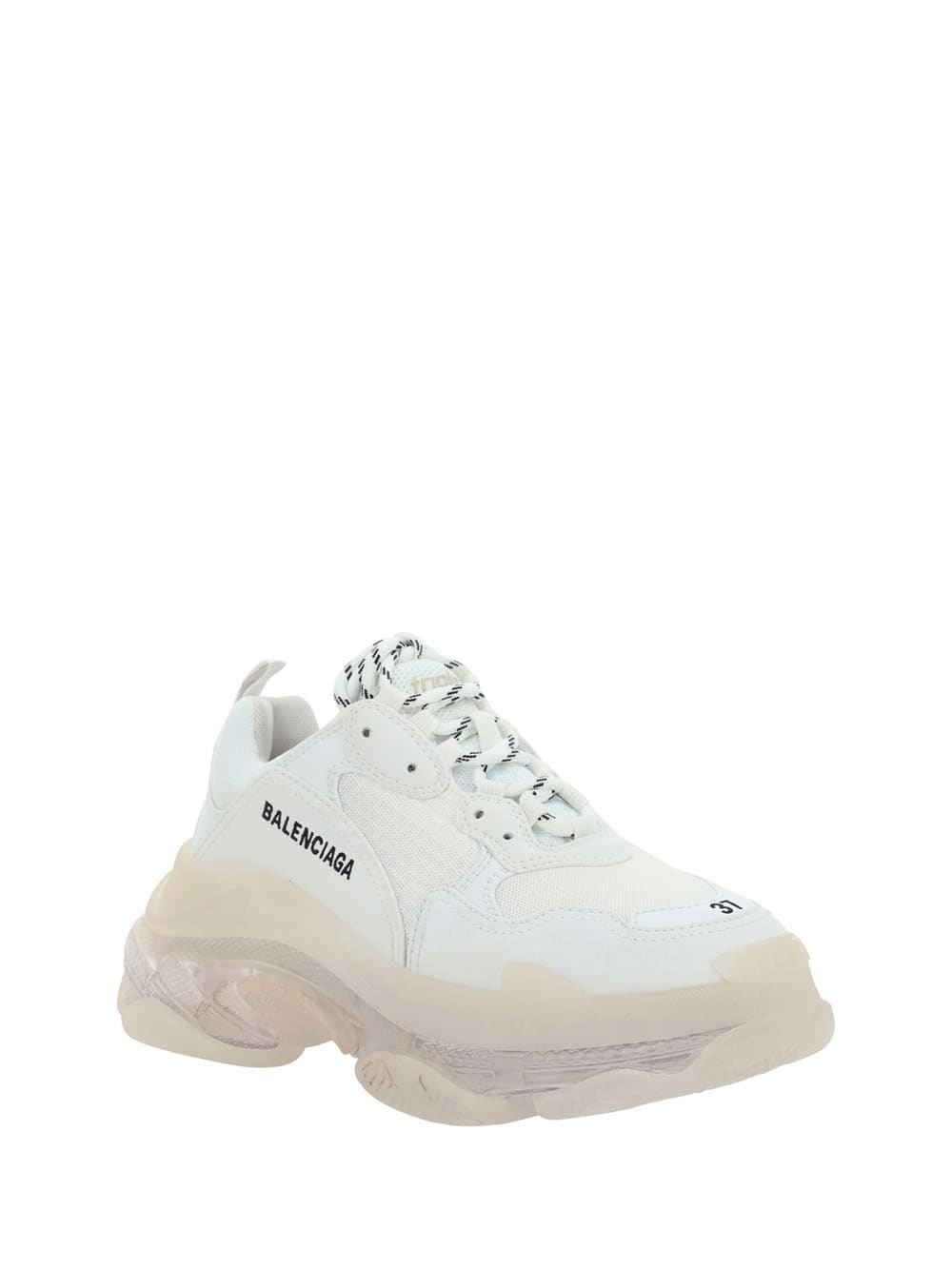 Balenciaga 60mm Triple S Clear Sole Sneakers In White