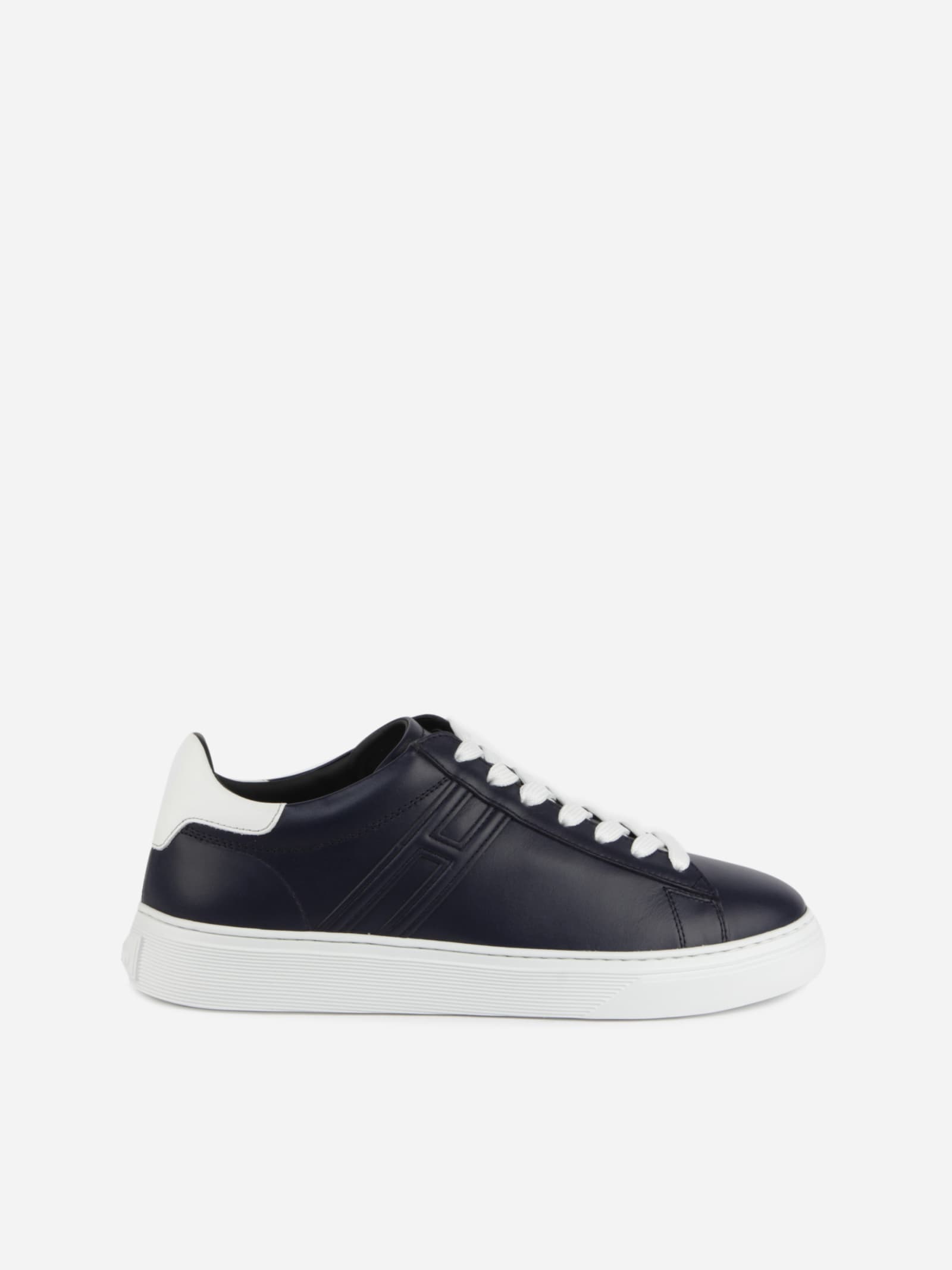 Hogan H365 Sneakers In Leather With Contrasting Heel Tab