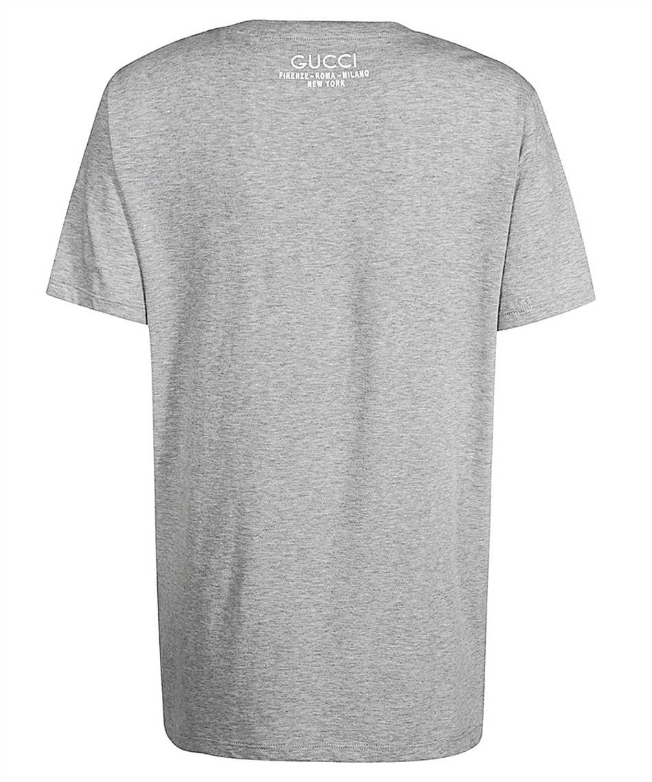 Shop Gucci Cotton T-shirt In Heather Grey