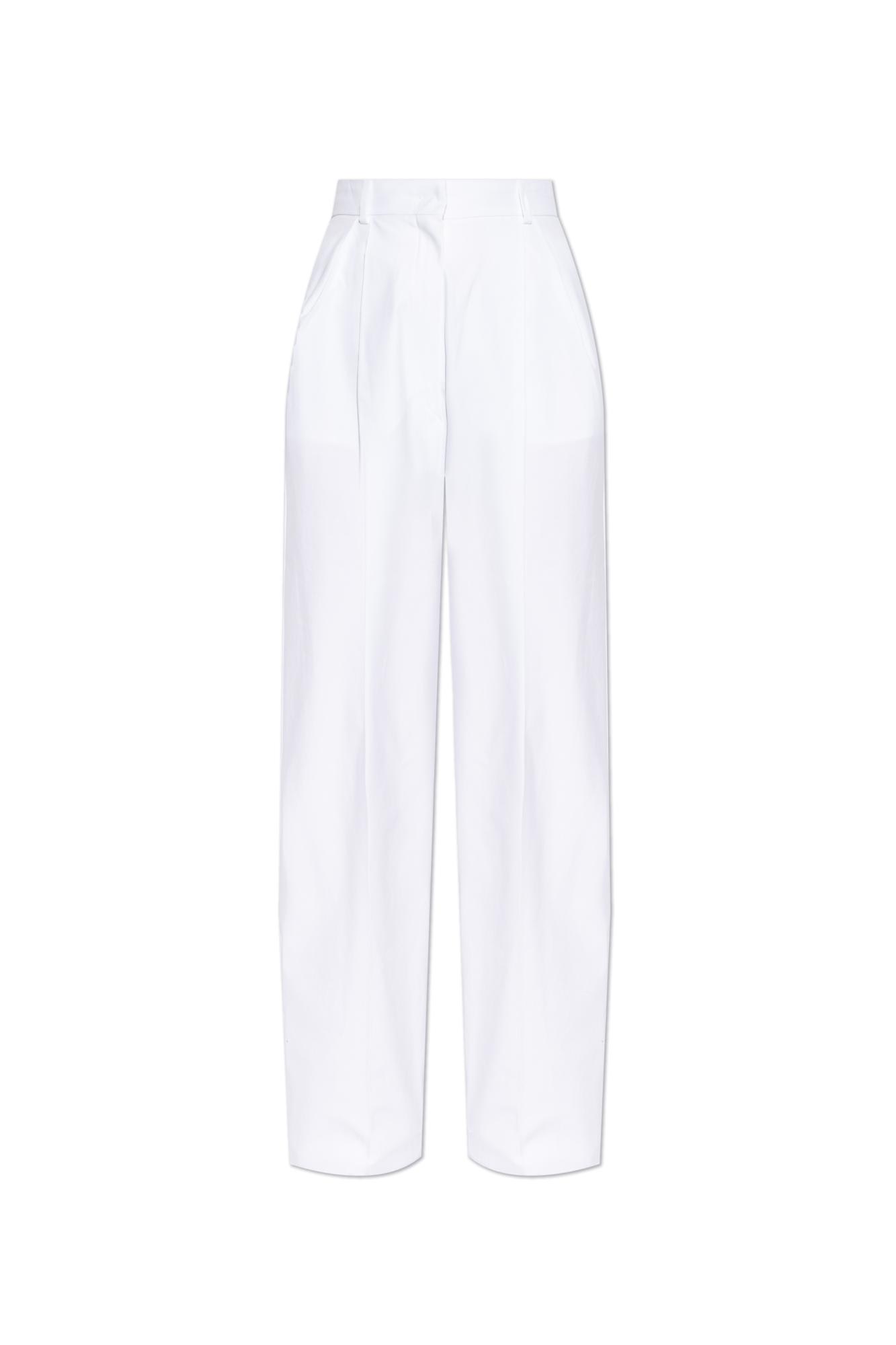 Sportmax Cotton Trousers With Pleated Design And Pockets