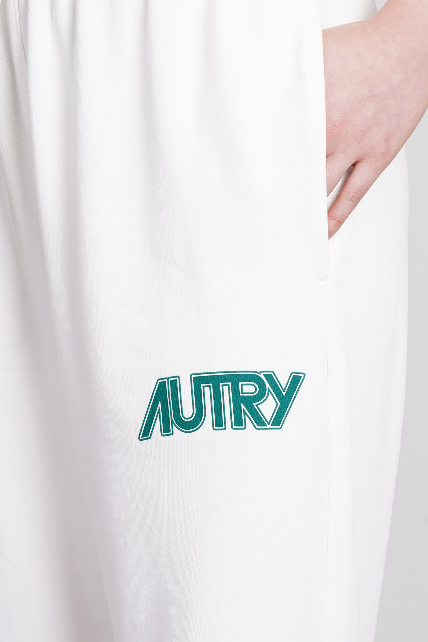 Shop Autry Pants In White Cotton