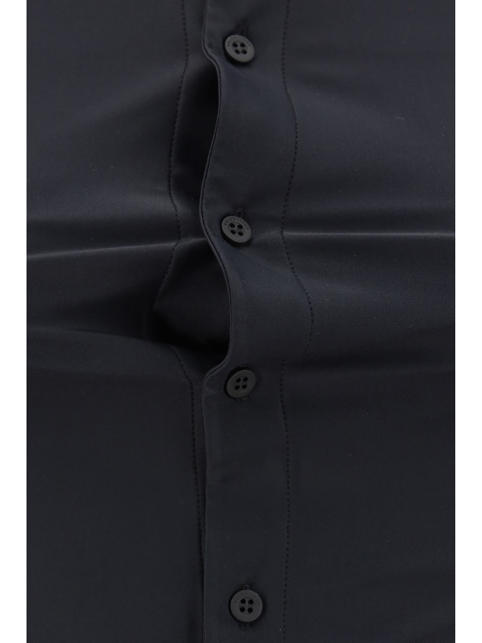 Shop Balenciaga Stretch Shirt In Black