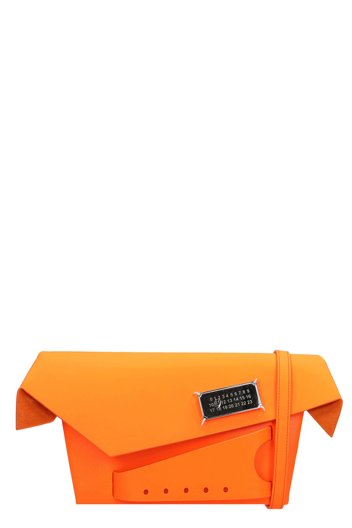 Maison Margiela Snatched Shoulder Bag In Orange Leather