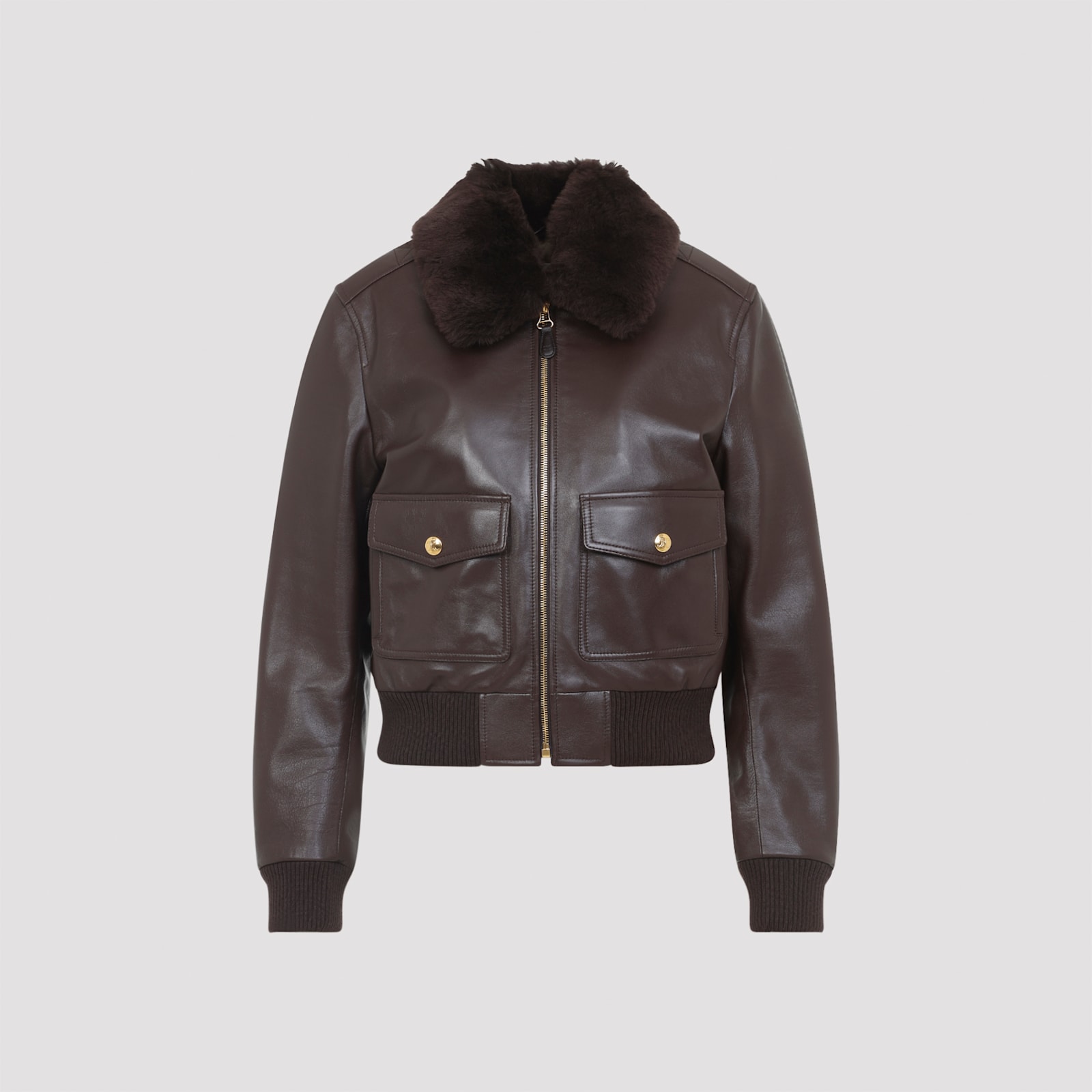 Celine Aviator Bomber Jacket Women In Brown