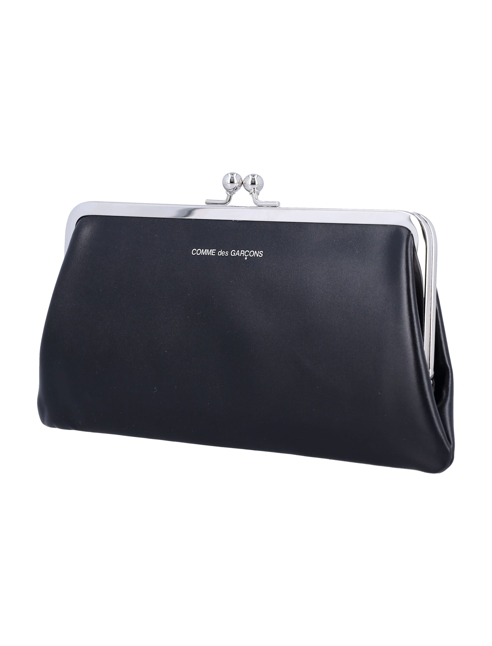 Comme Des Garçons Kiss-clasp Purse In Black
