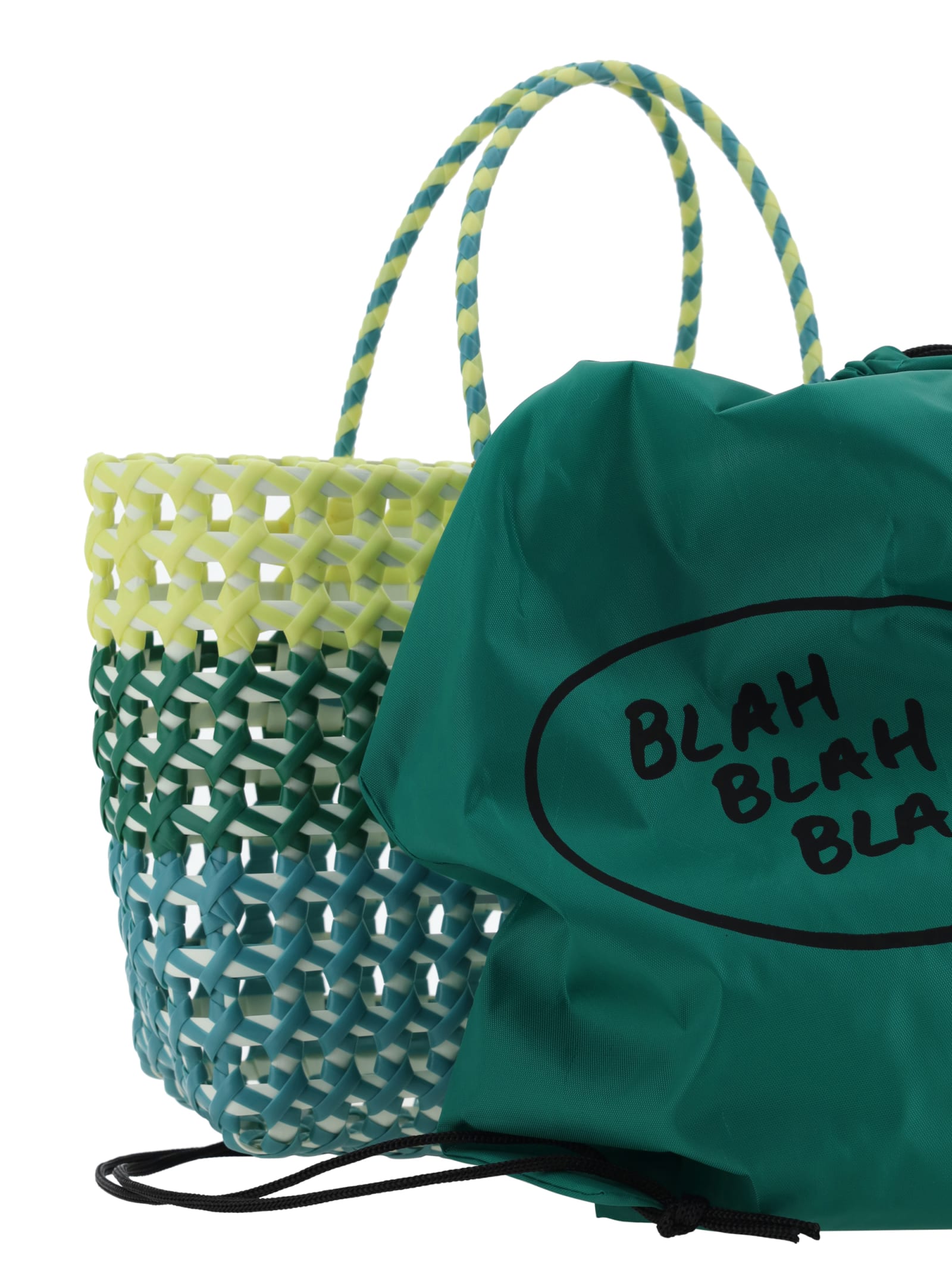 Shop Lamilanesa Negroni Handbag In Azzurro/verde/giallo
