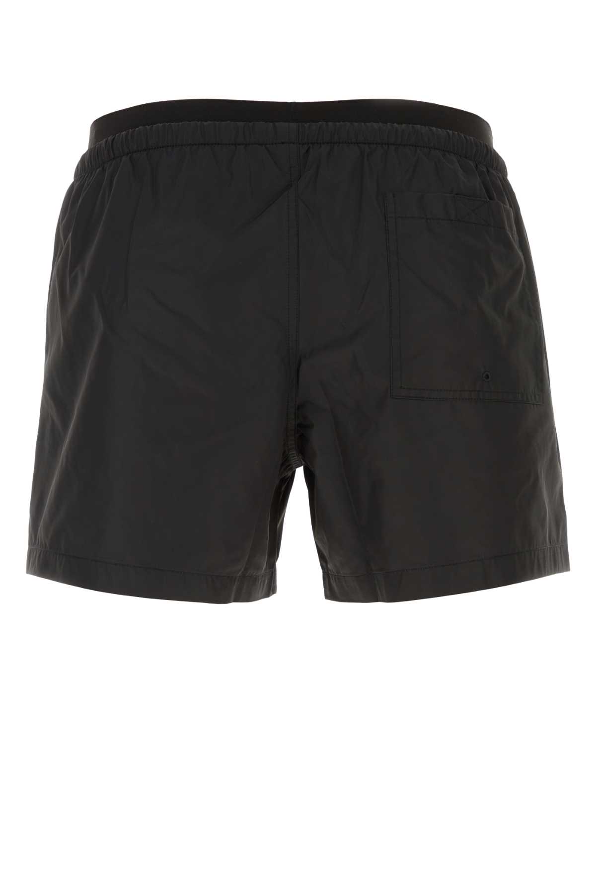 Off-white Black Polyester Swimming Shorts In 1001