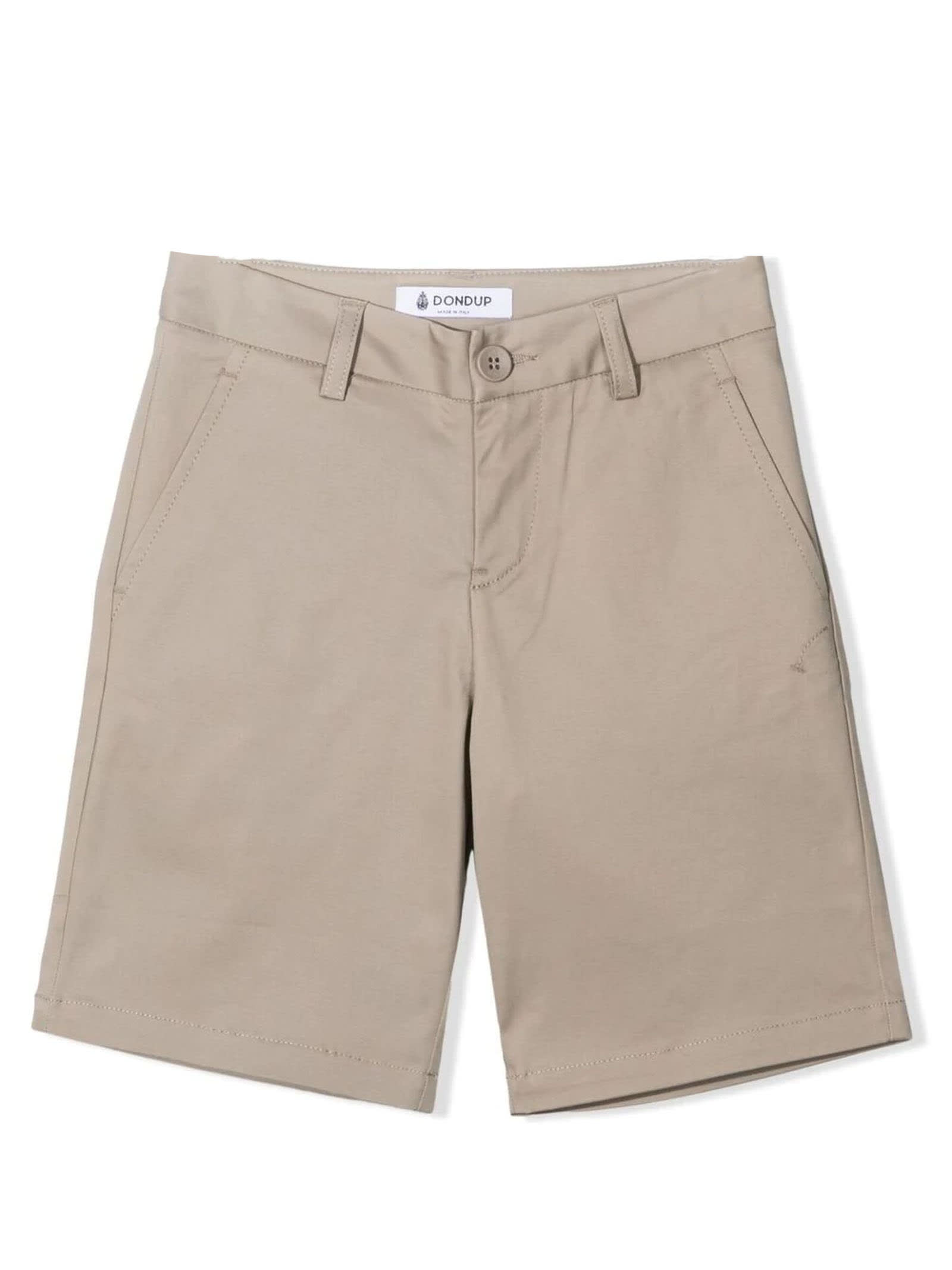 Dondup Beige Cotton Chino Shorts