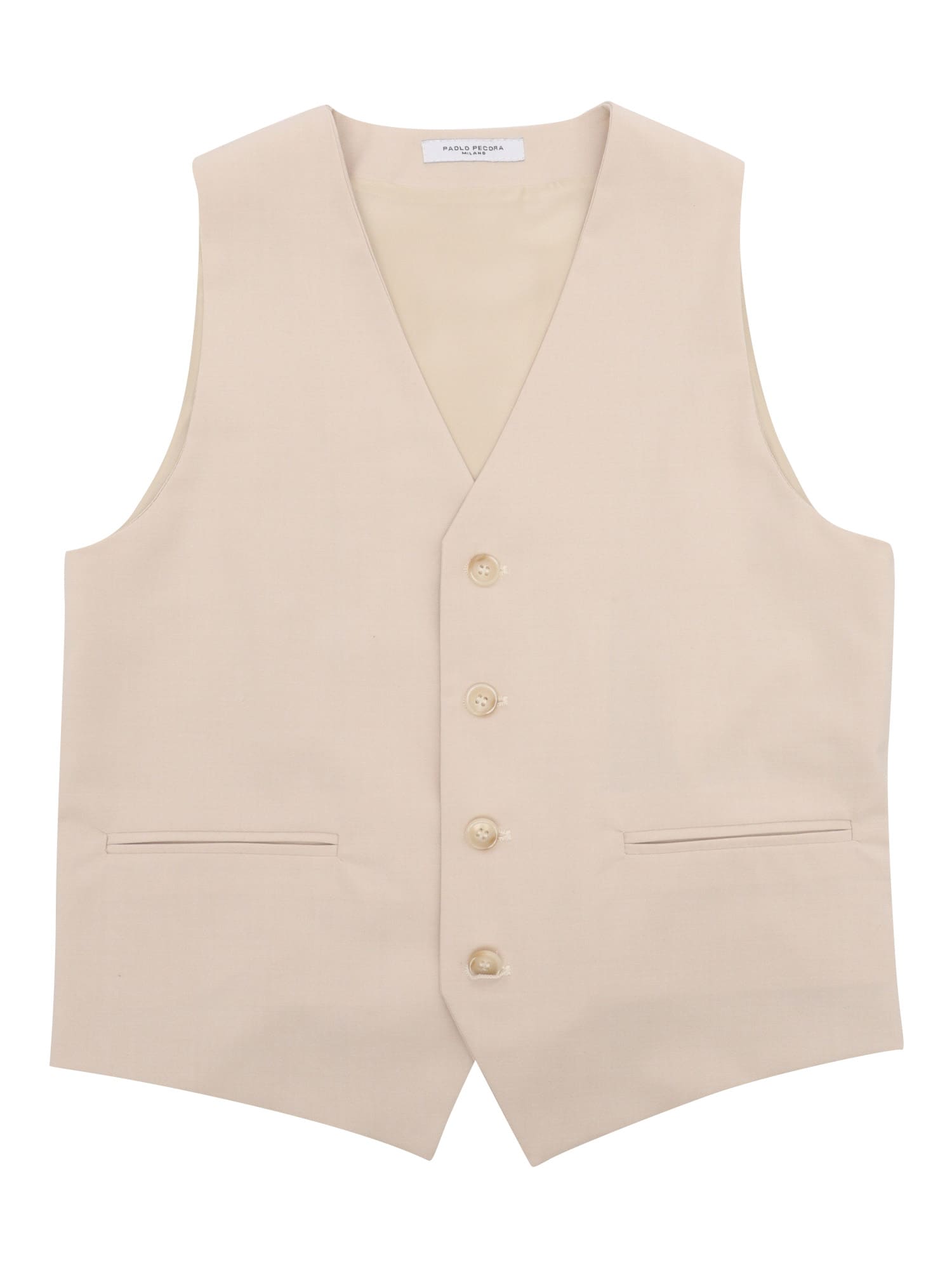 Paolo Pecora Beige Waistcoat In Beige