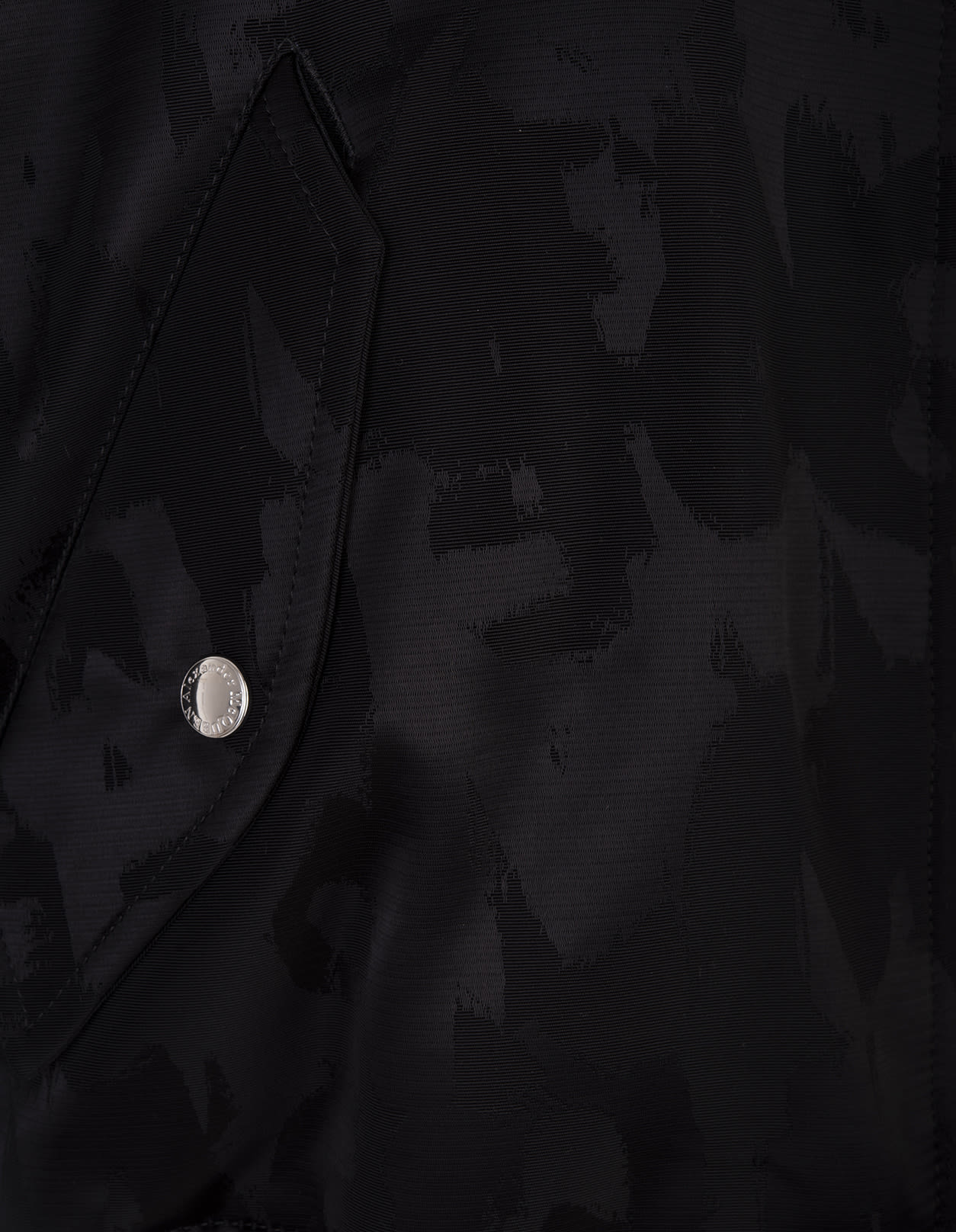 Alexander Mcqueen Mcqueen Graffiti Bomber Jacket In Black Polyfaille In 1010
