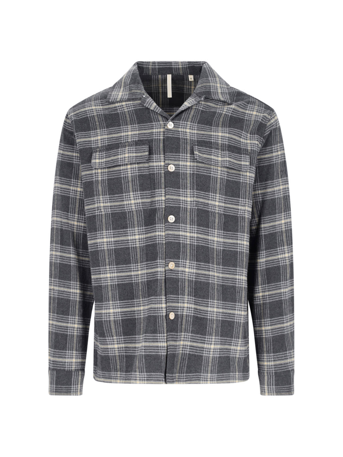 Shop Sunflower Checked Shirt In Gray