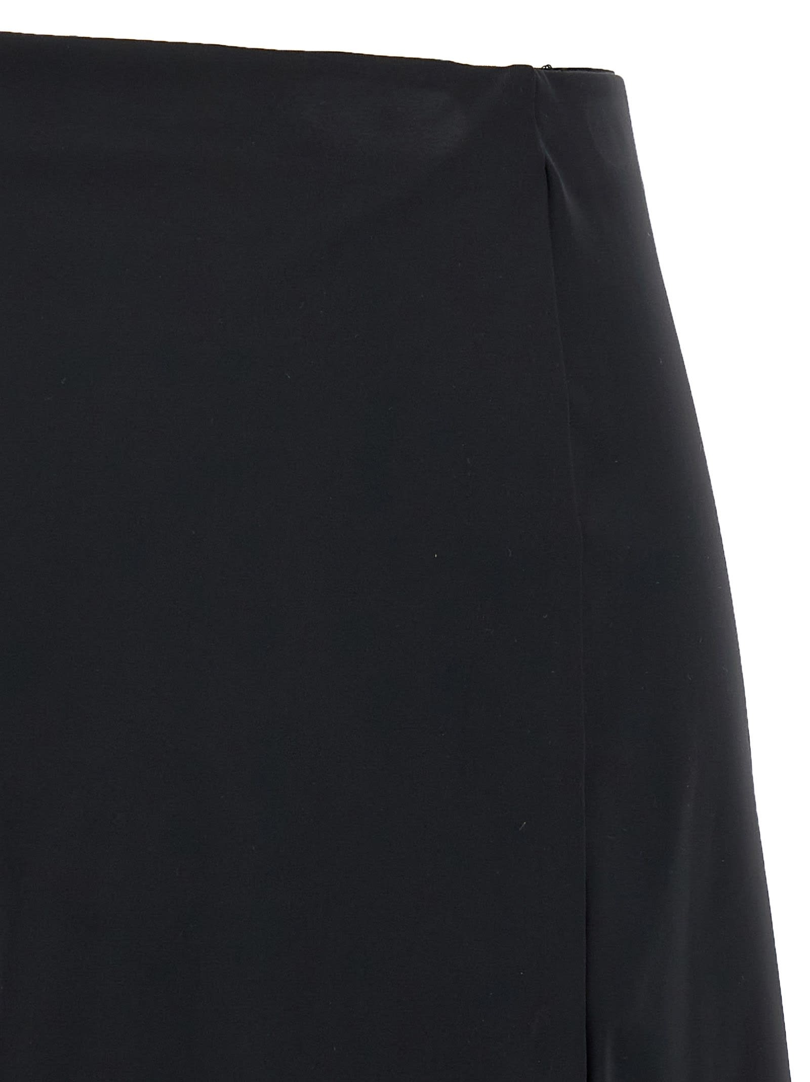 Diesel Nylon Mini Skirt With Tulle Insert In Black