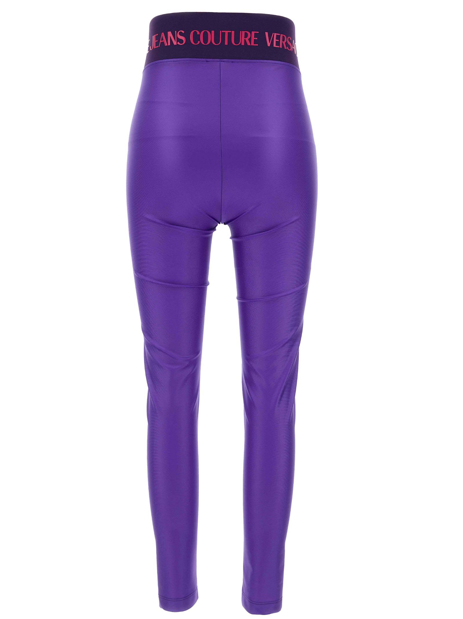 Shop Versace Jeans Couture Leggings In Purple