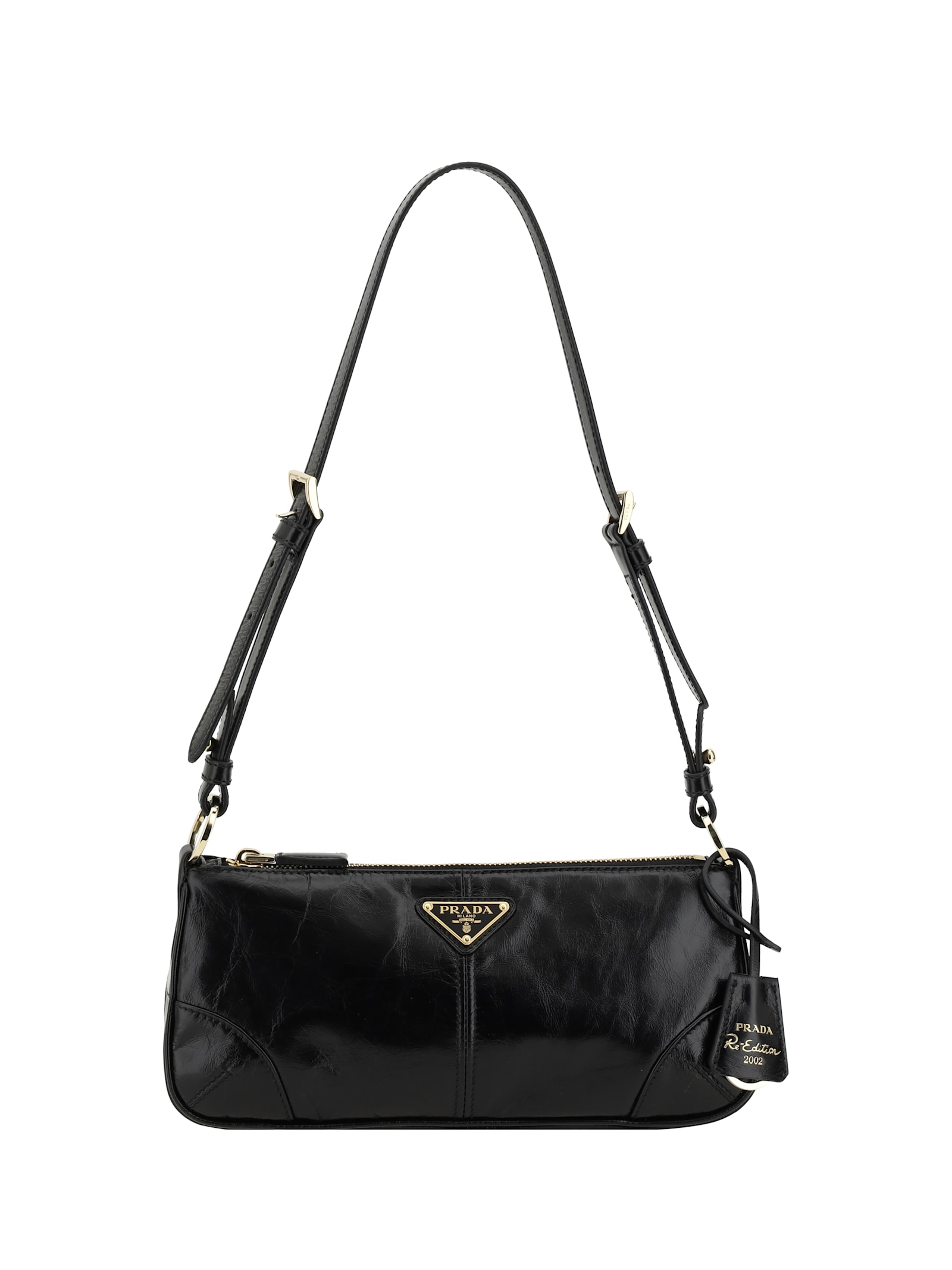 Prada Re Edition 2002 Medium Leather Shoulder Bag In Brown