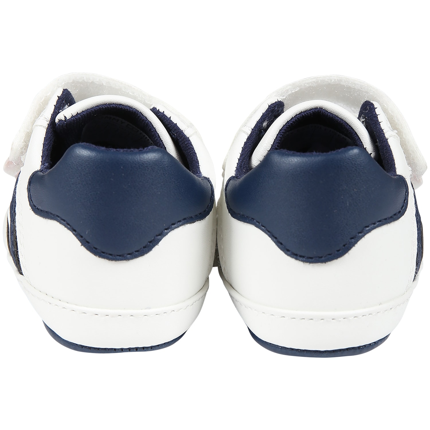 Shop Tommy Hilfiger White Sneakers For Baby Boy With Logo