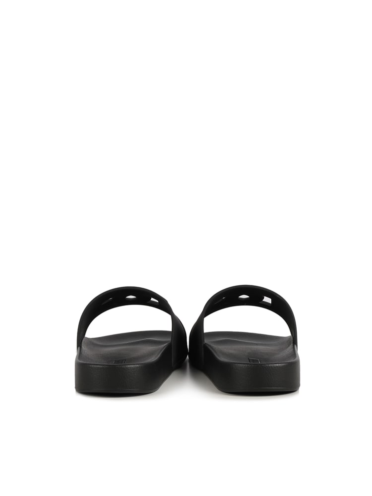 Dolce & Gabbana Black Cut-out Logo Sandals | ModeSens