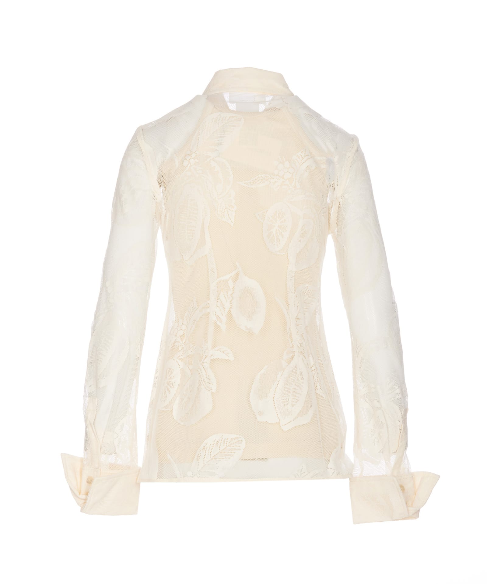 Shop Sportmax Printed Lace Asti Shirt In Neutrals