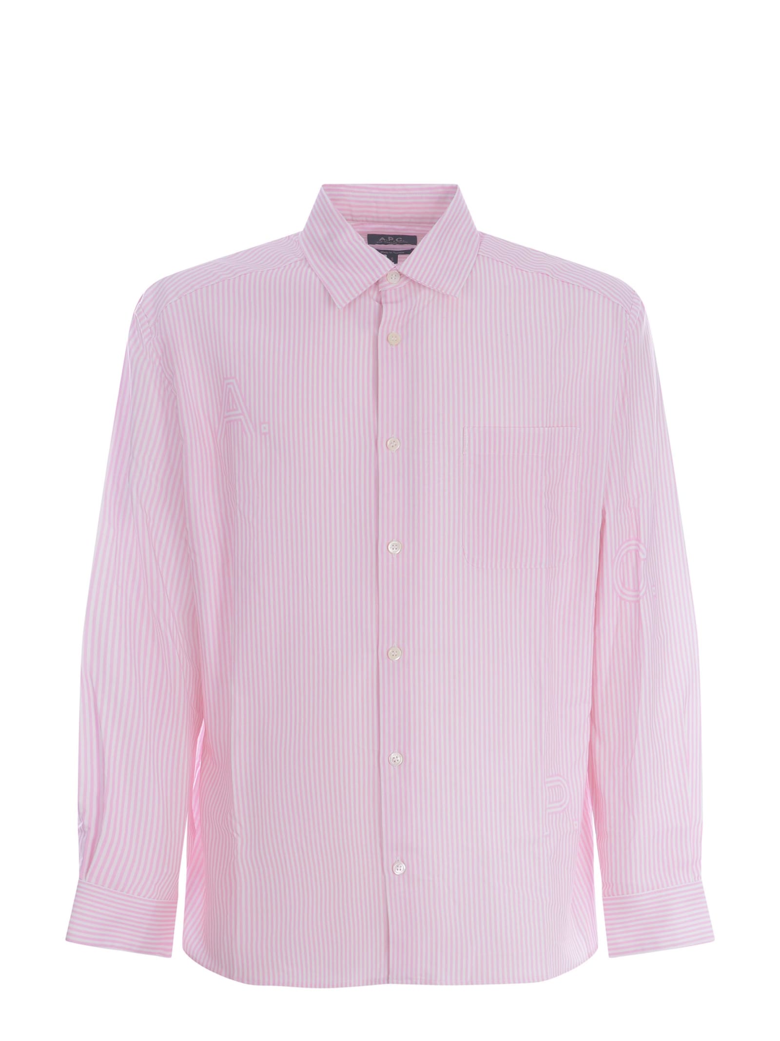 Shop Apc Shirt A.p.c. Malo Made Of Cotton In Rosa