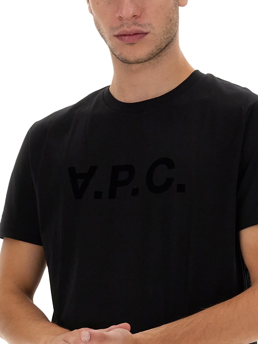 Shop Apc T-shirt With Logo In Black