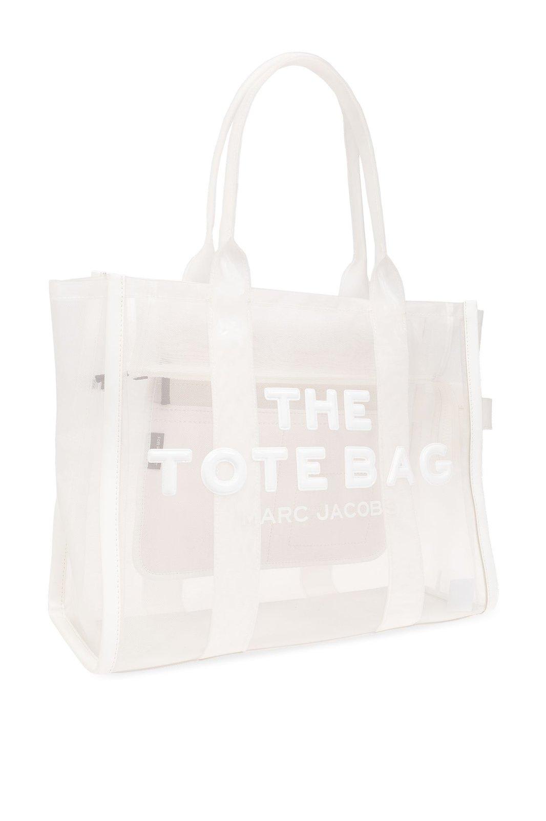 Shop Marc Jacobs The Large Logo Patch Tote Bag In White