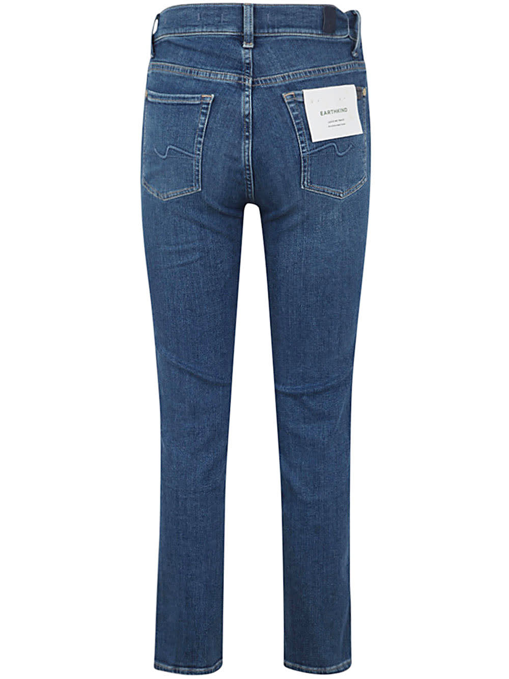 Shop 7 For All Mankind The Straight Crop Slim Illusion Saturday In Mid Blue